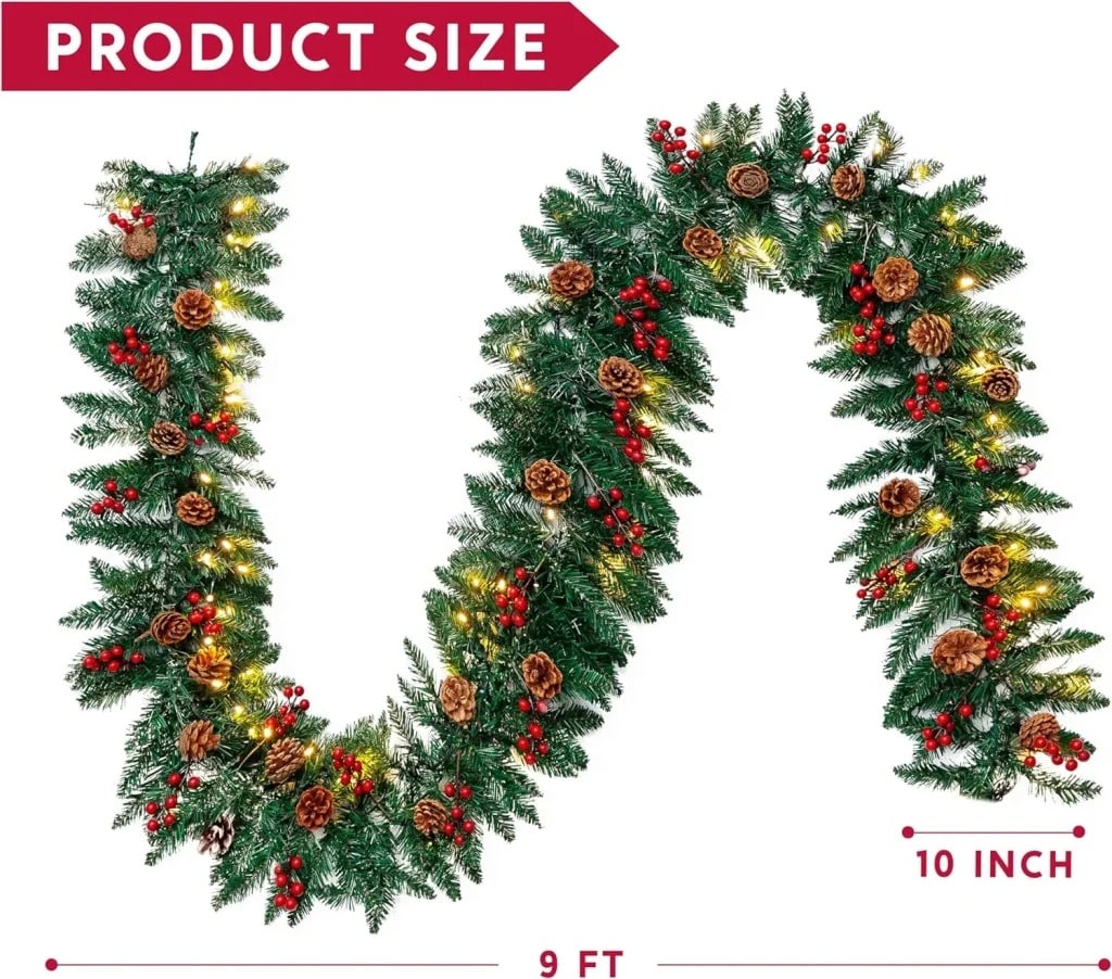 Joyfy 30075 Artificial-Christmas-Garland - View #3