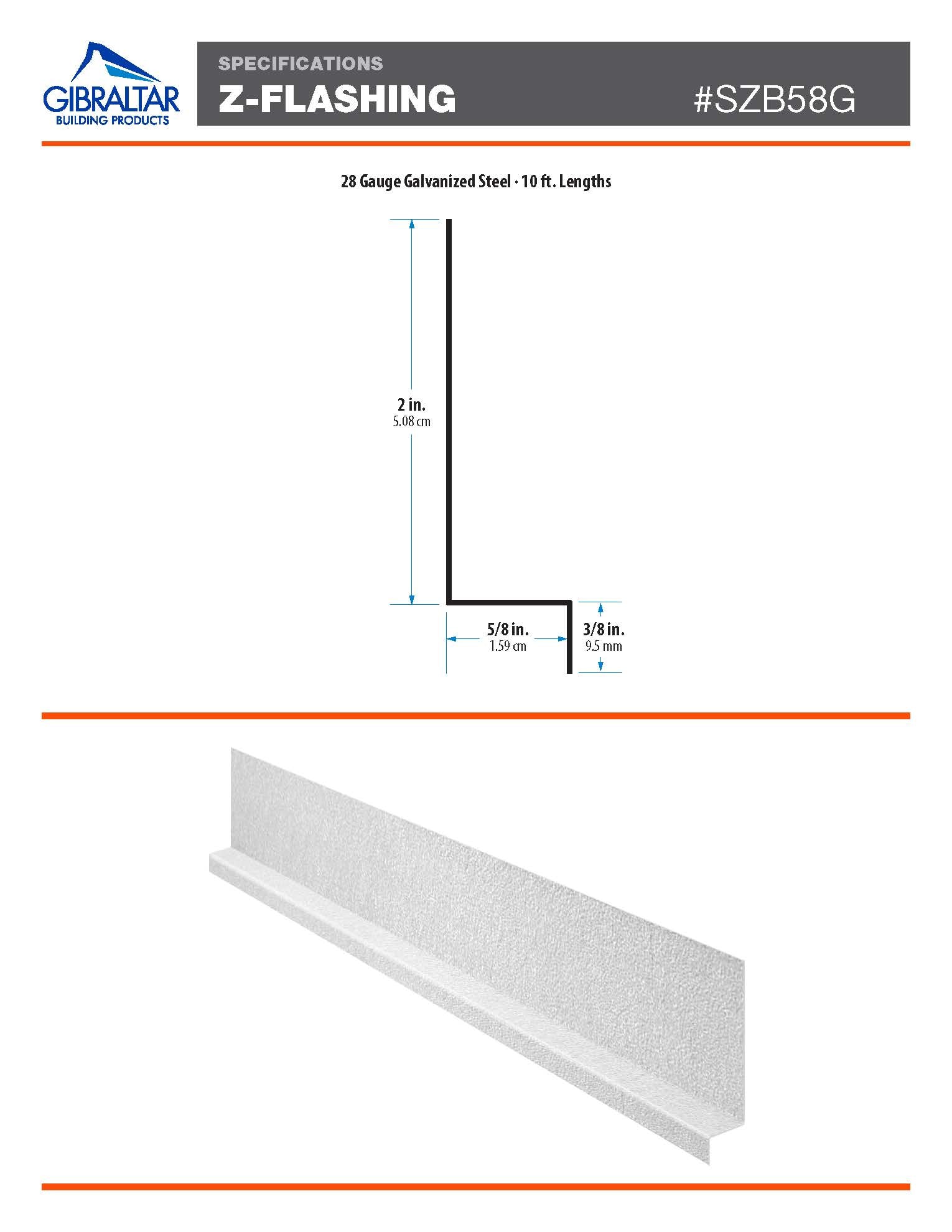 Gibraltar Building Products SZB58G Z-Flashing - View #3