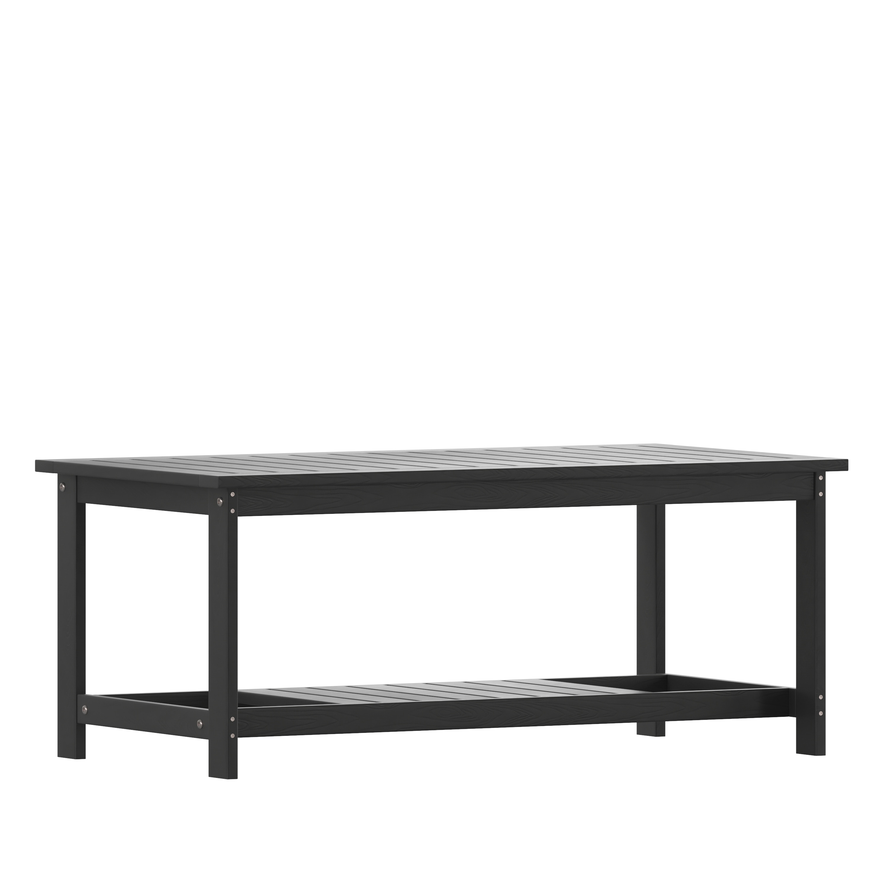 Taylor & Logan 196861090028 Charlestown Rectangle Outdoor Coffee Table 23.75-in W x 44.5-in L