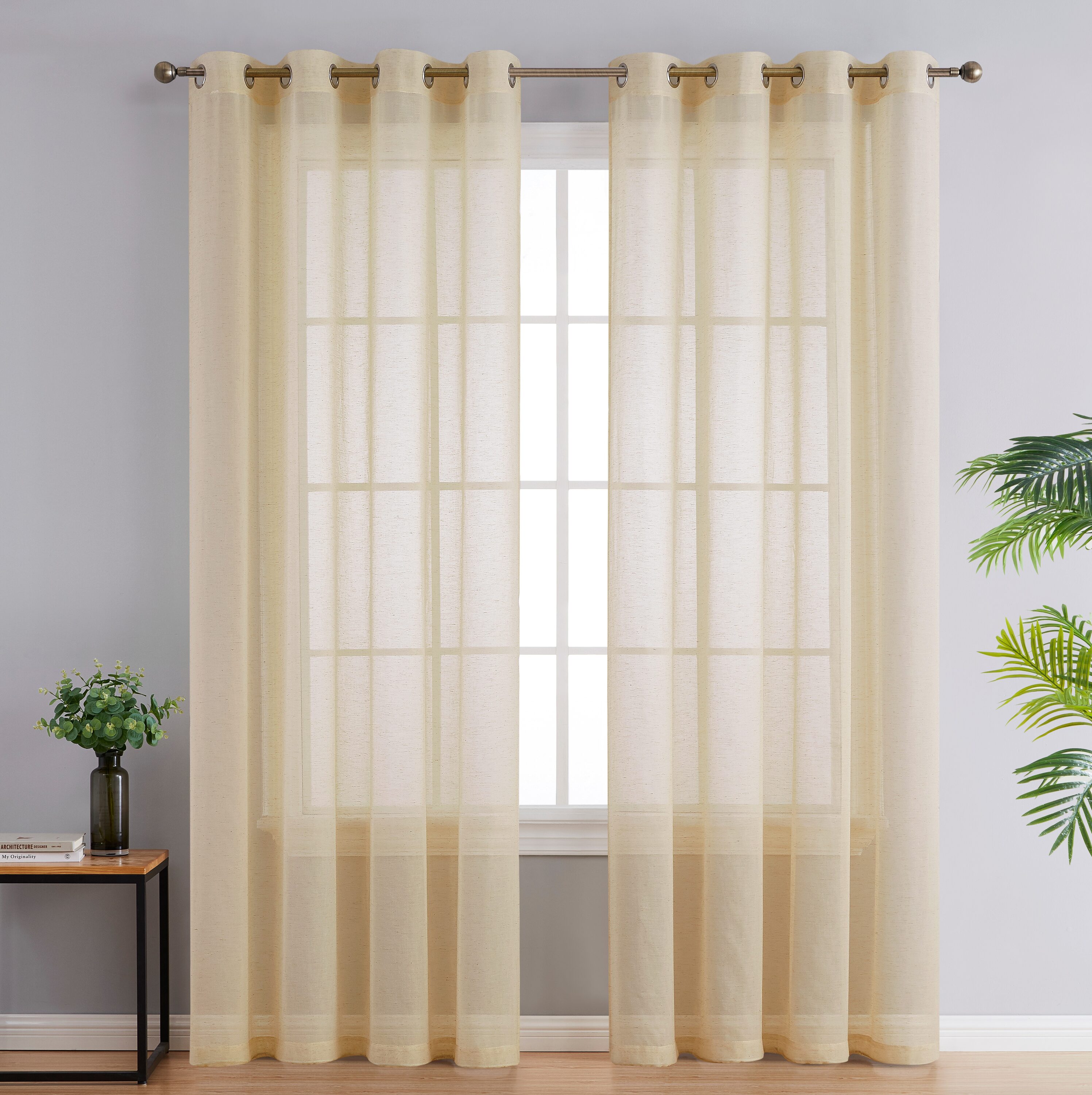 HLC.me SIERA-LN-BEIG84 curtains - View #2