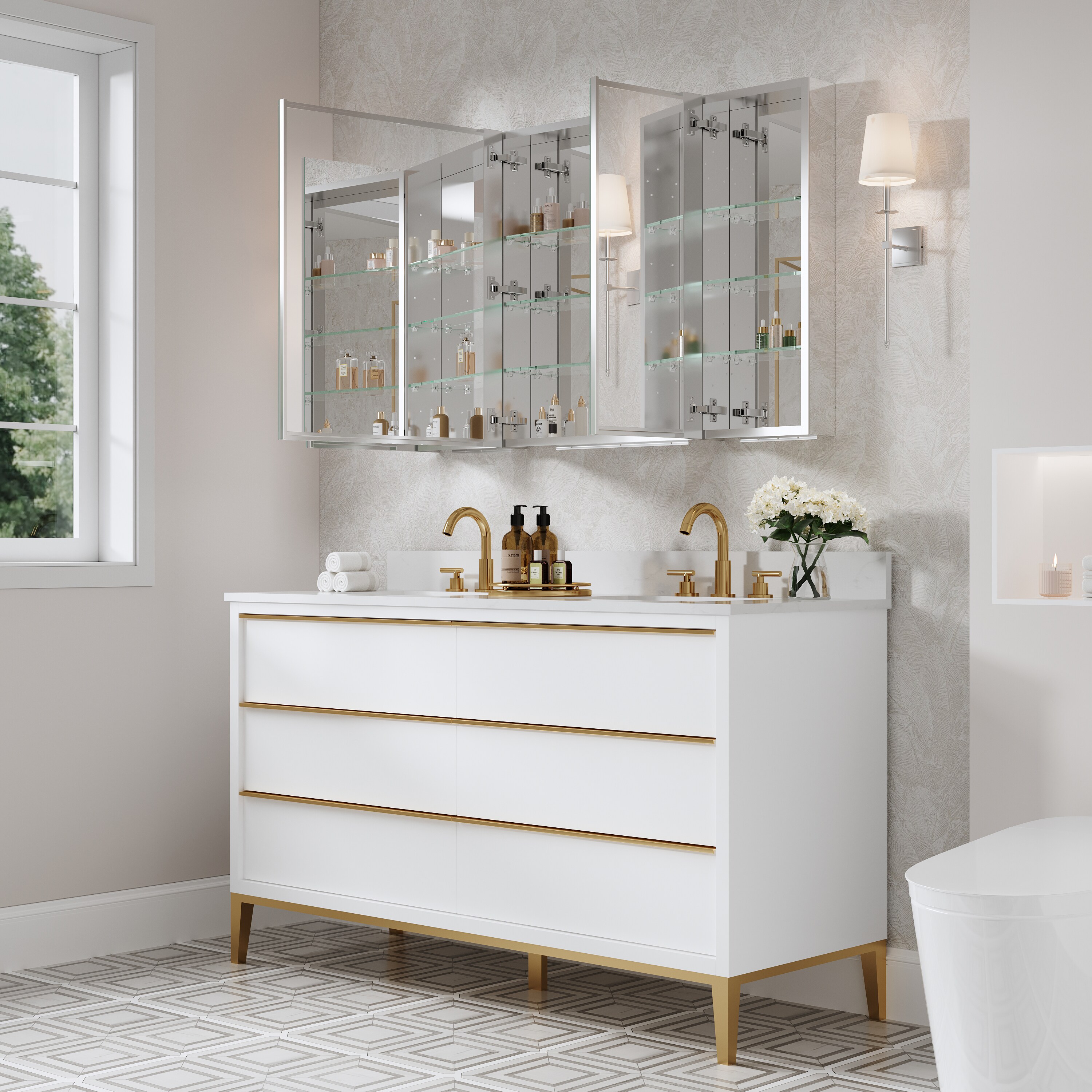 WELLFOR ROSATY24TYL Bathroom-Wall-Cabinets - View #11