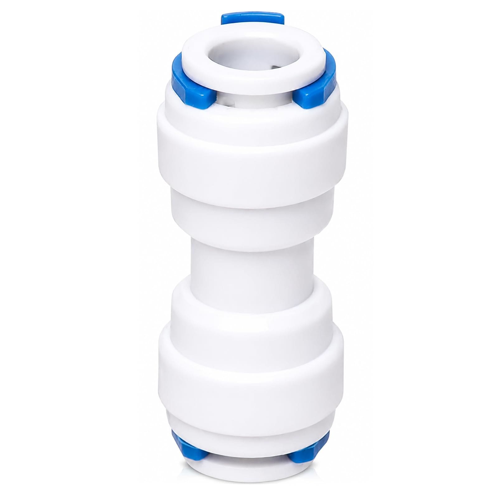 Phewnyzo  Refrigerator Water Line Tube Connector 5 over 16 to 5 over 16 Quick Connect Fitting Plastic Replacement for Water Dispenser Leaks 1 Piece