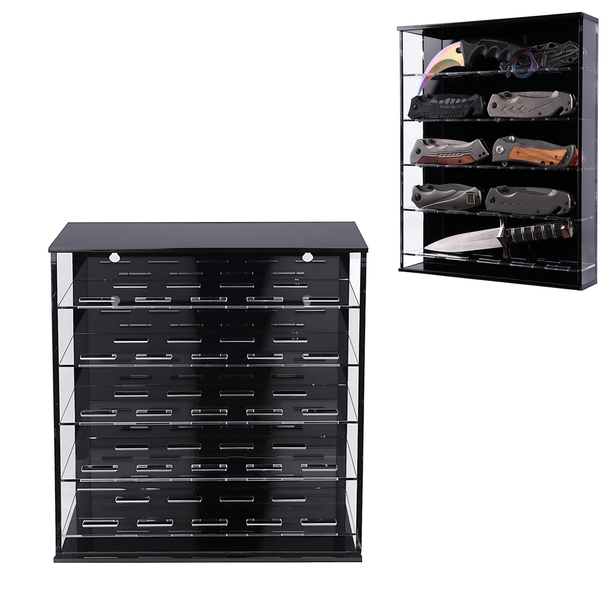 JVFCXXV  Knife Display Stand Pocket Knife Organizer Desktop and Wall Mount Holder for Pocket Daggers and Folding Knives durable home and garden