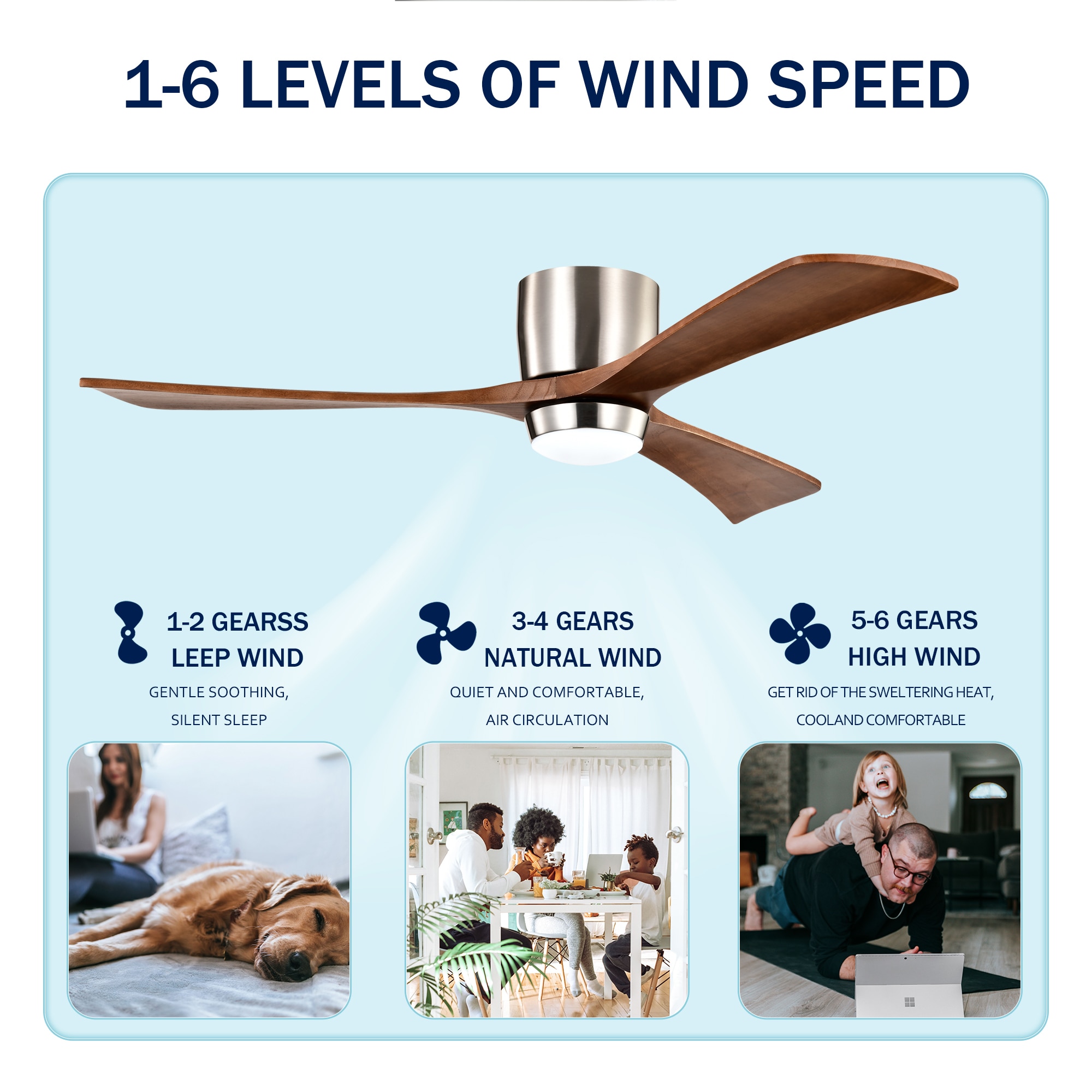 WELLFOR GYH42-1053-3BK Ceiling-Fans - View #6