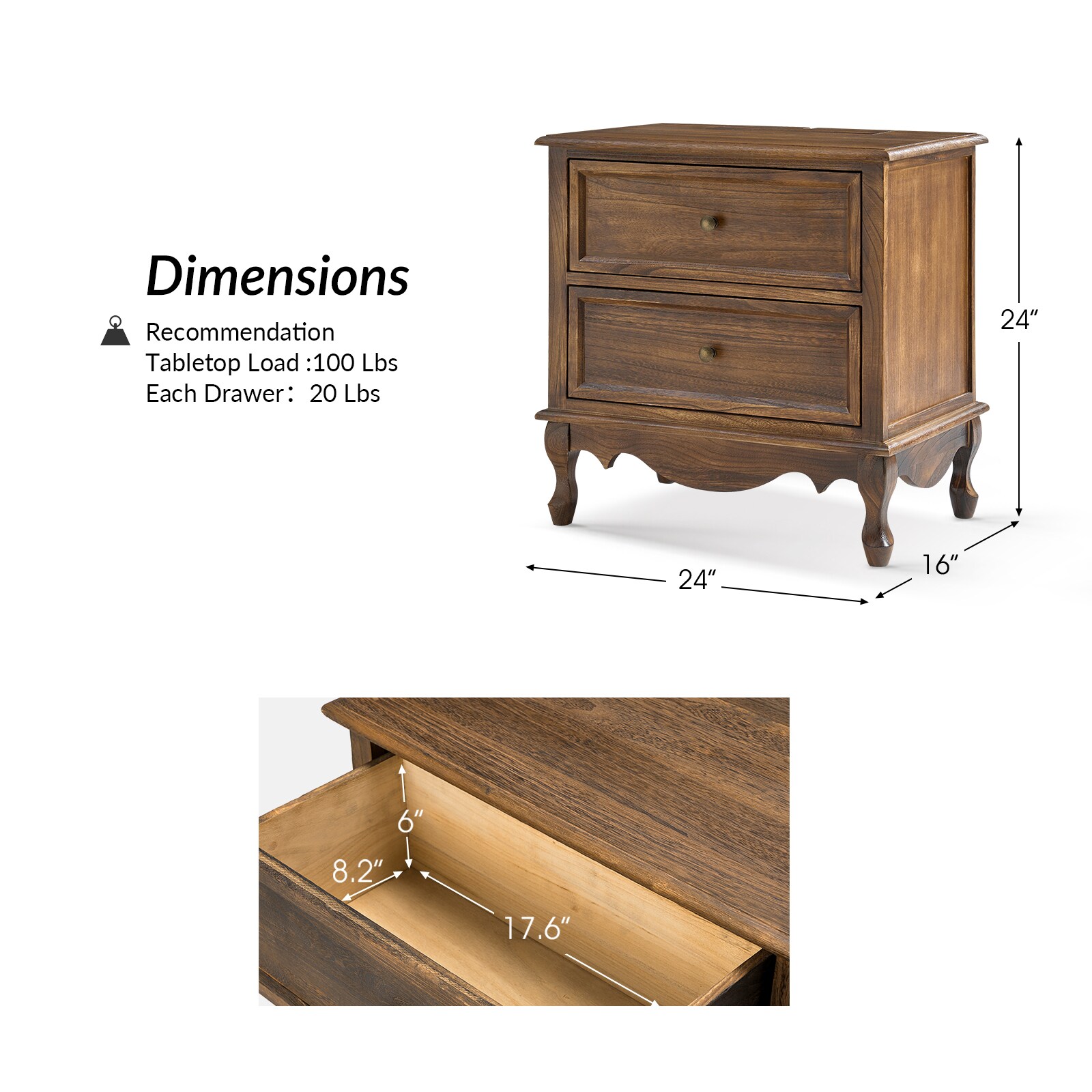 14 Karat Home NSCL0522-WALNUT End-Tables - View #8