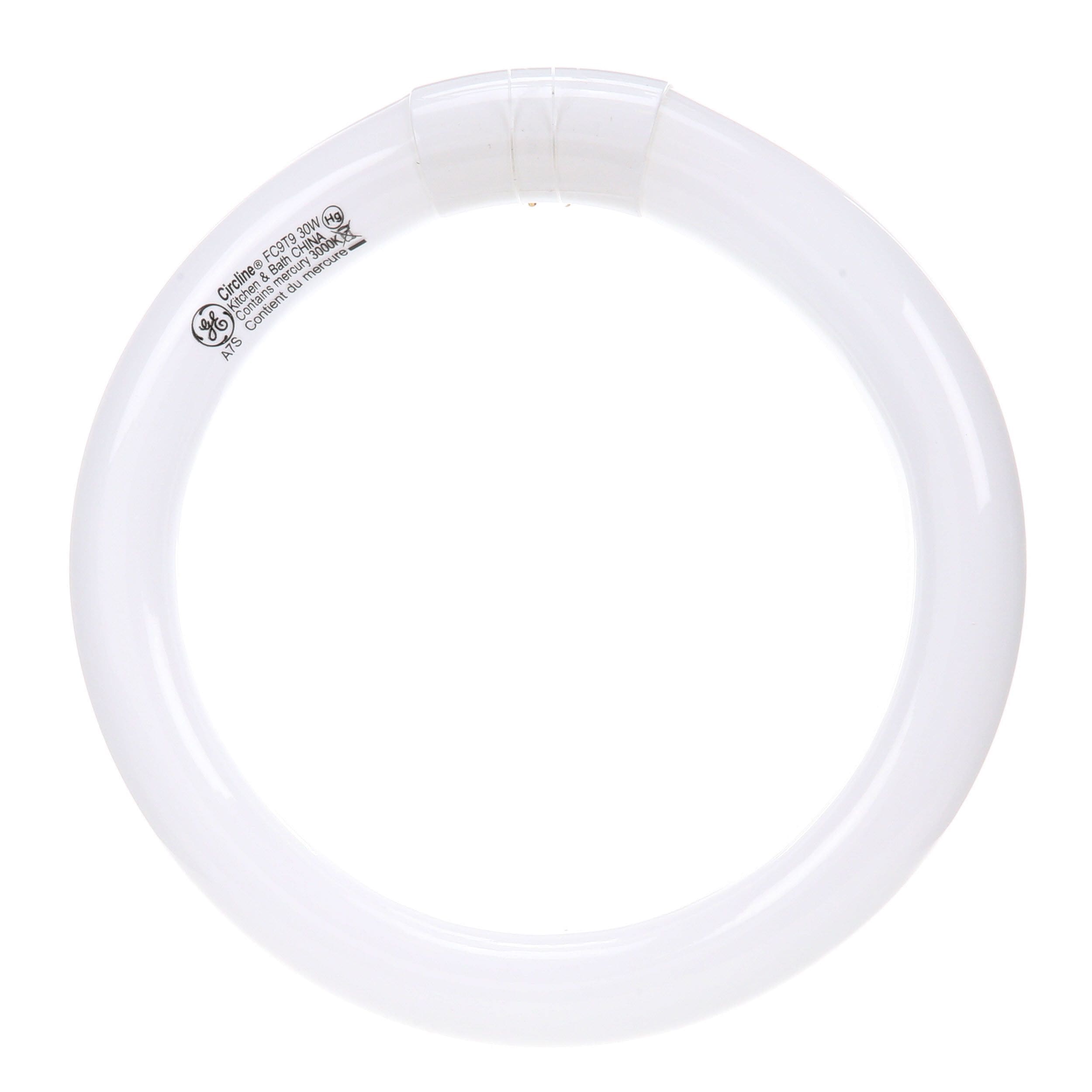 GE 9" Kitchen & Bath Warm White Round Fluorescent Bulb FC9 T9 Circline 30 watt 
