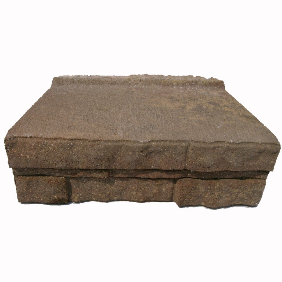  NA 4-in H x 12-in L x 6.6-in D Harvest Blend Concrete Retaining Wall Block