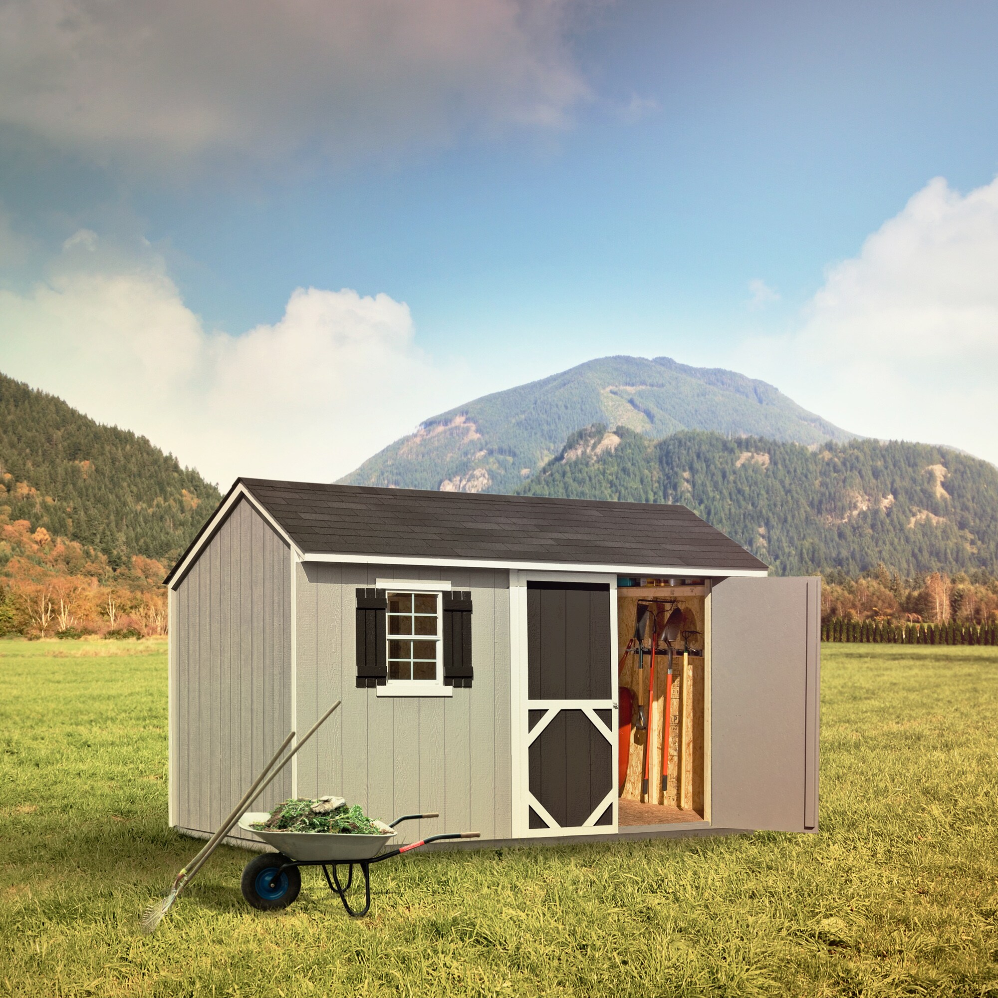 Heartland Stratford 12-ft x 8-ft Wood Storage Shed at Lowes.com