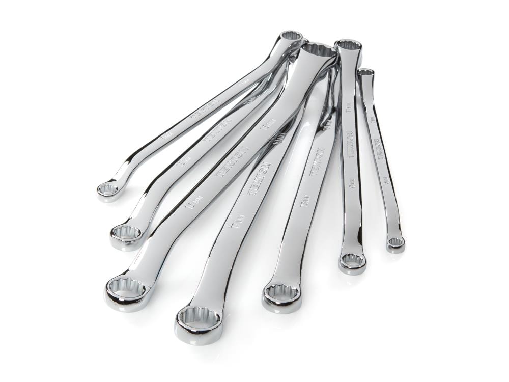 TEKTON 7-Piece Set Metric Offset Combination Wrench Includes Hard Case ...