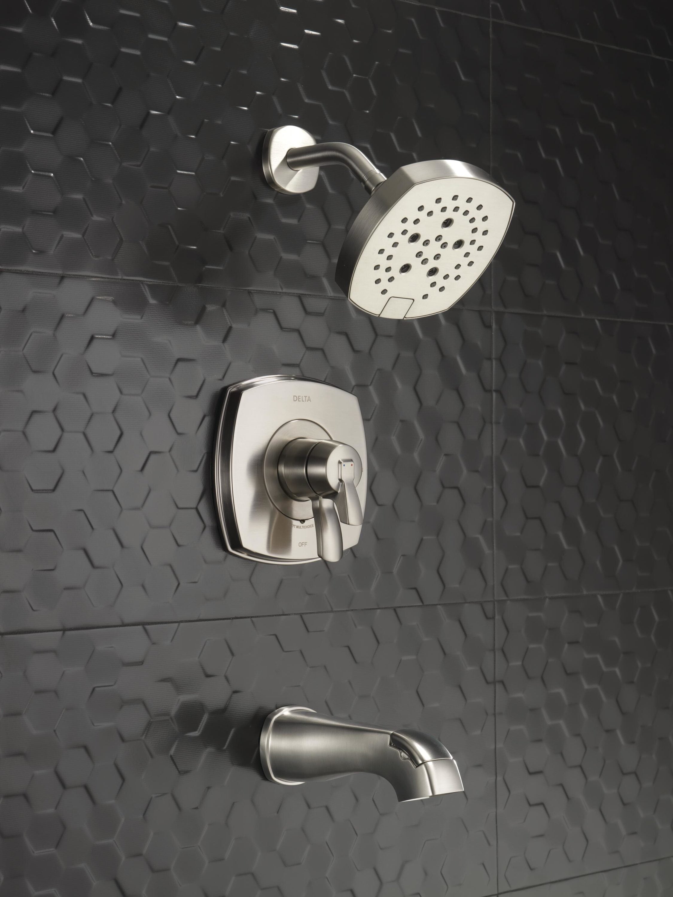 Delta Stryke Stainless 2-handle Multi-function Round Bathtub and Shower ...