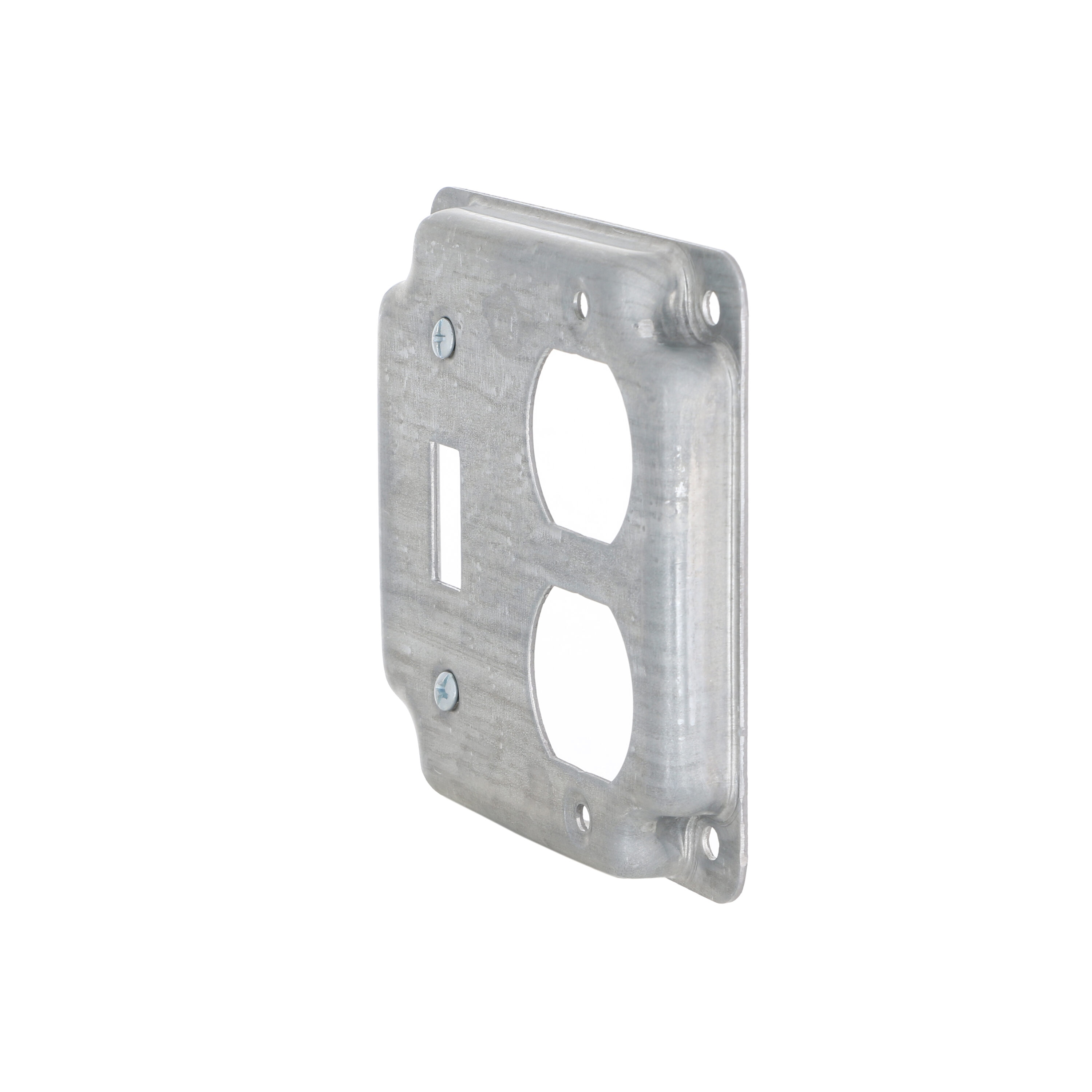 Hubbell RACO 2-Gang Square Gray Metal Electrical Box Cover in the ...