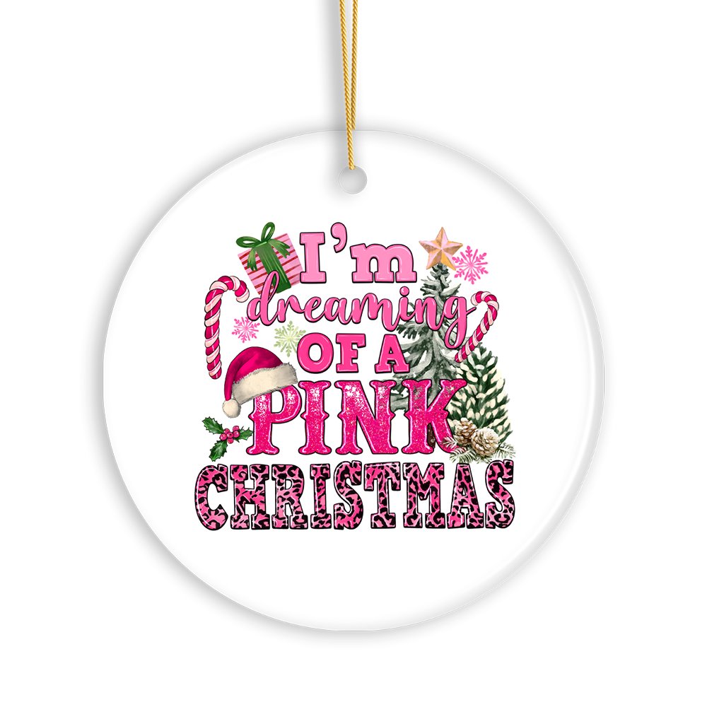 OrnamentallyYou 1365 Im Dreaming of a Pink Christmas Ornament Tree Decoration Xmas Decor
