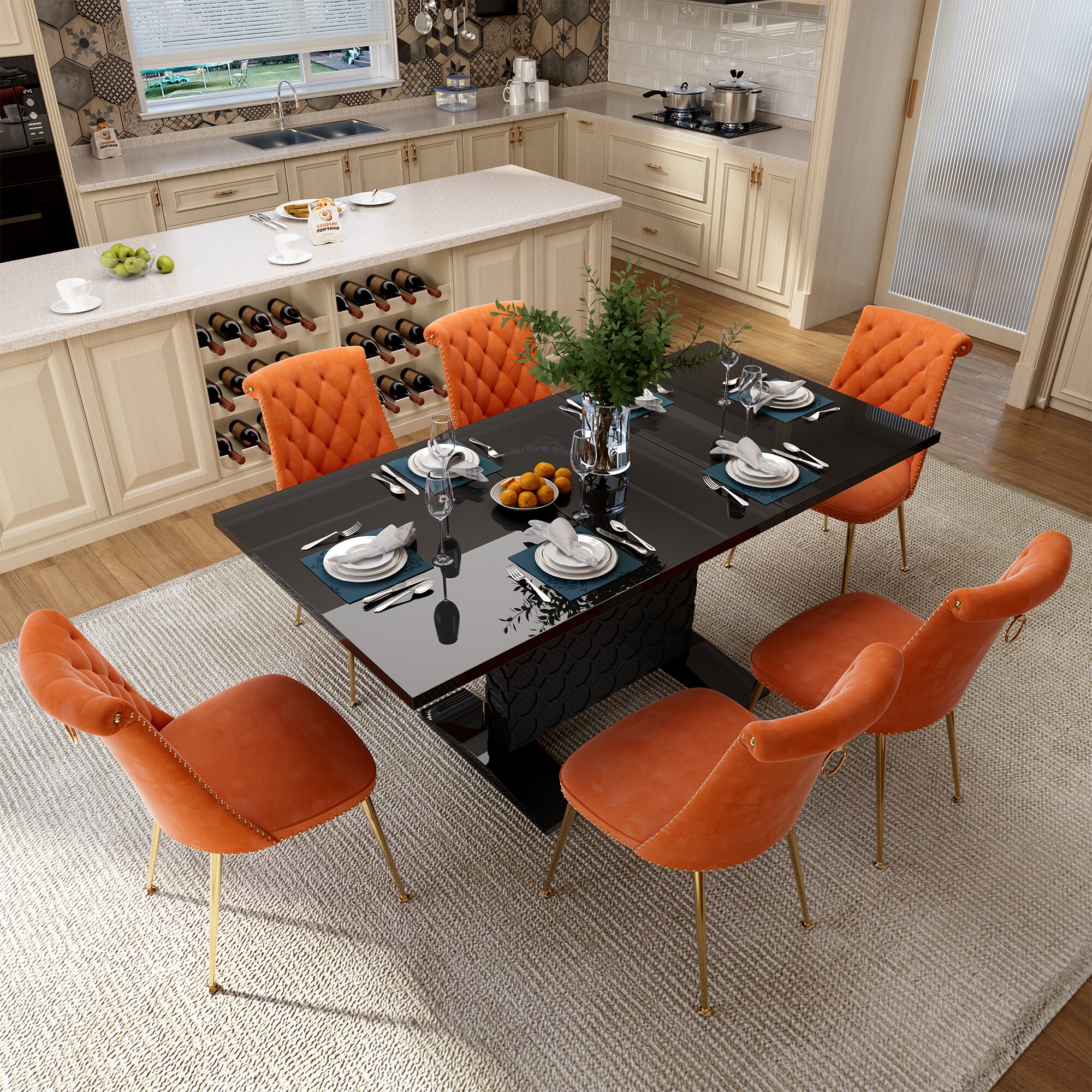 Clihome CL-ST1-BK703OG Dining-Sets - View #3