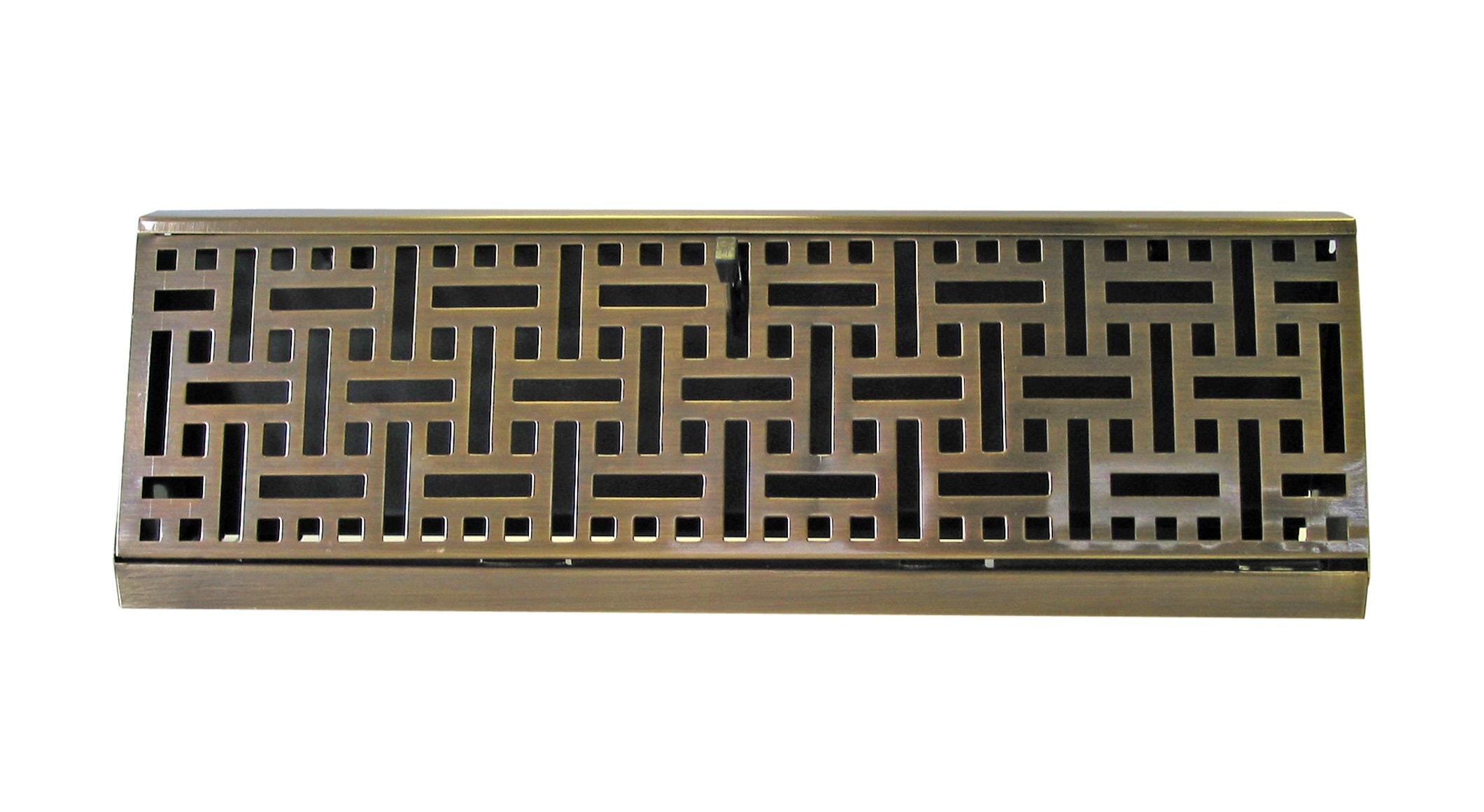 Accord Select AMBBABB15 2-1/4-in x 12-in Steel Antique Brass Baseboard Register (Outside Width- 15-in)