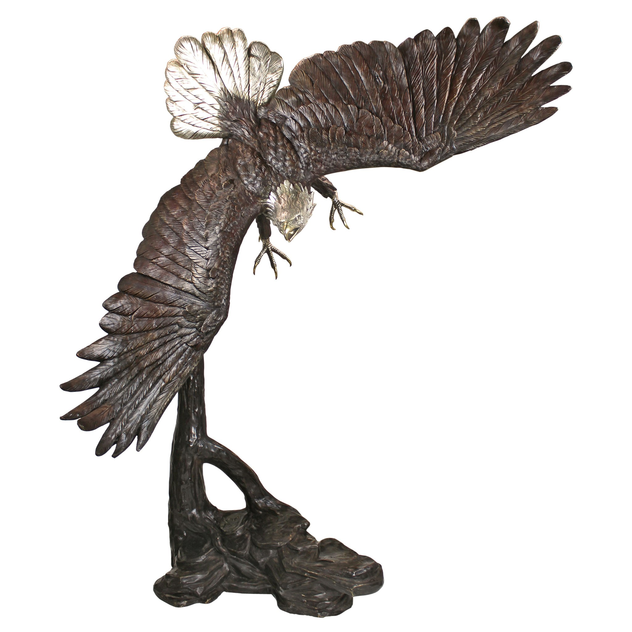 Design Toscano PB1117 74.5-in H x 73.5-in W Bronze Moose and bird Garden Statue