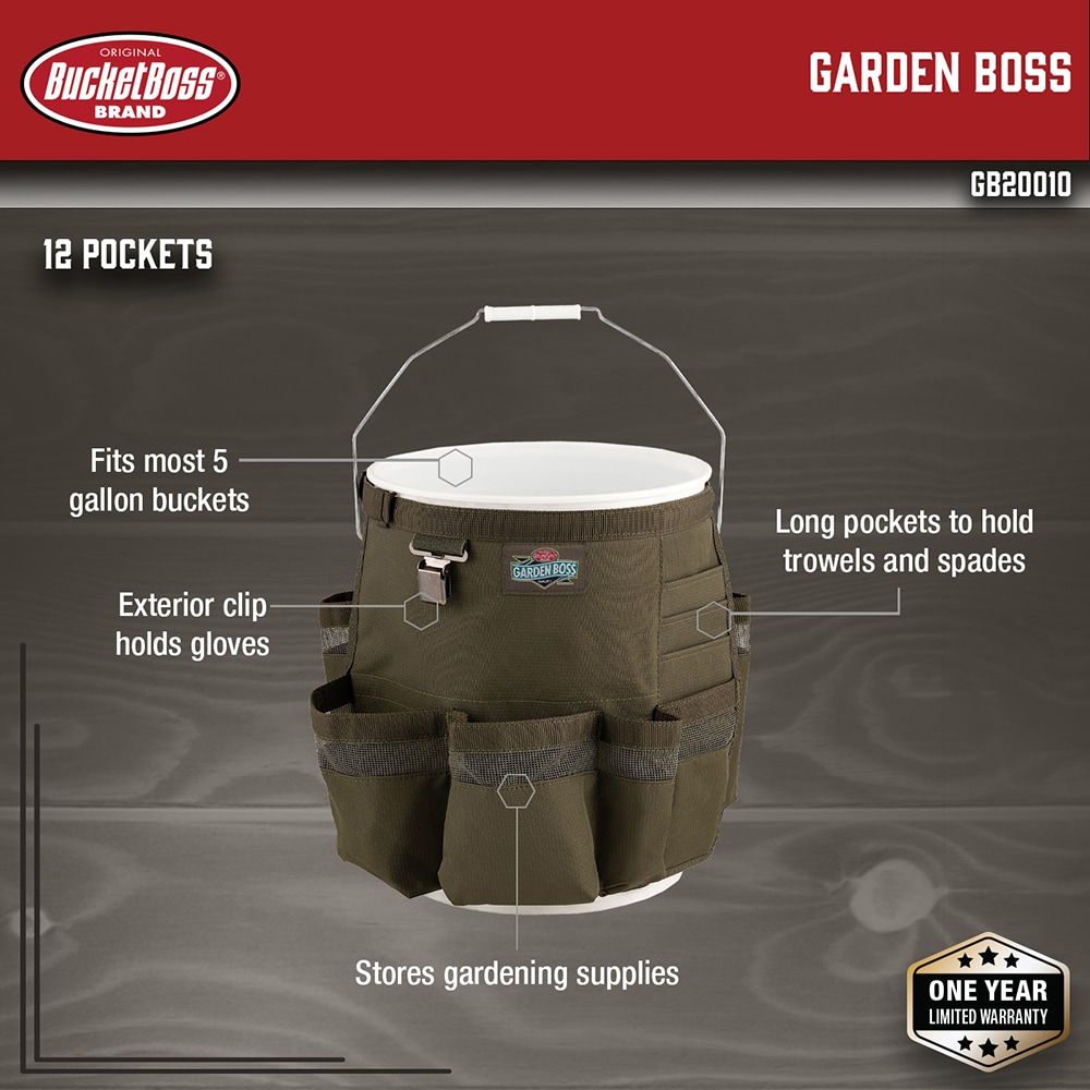 5-Gallon Bucket Tool Organizer Bag Gardening Tote AUTO Holder 30
