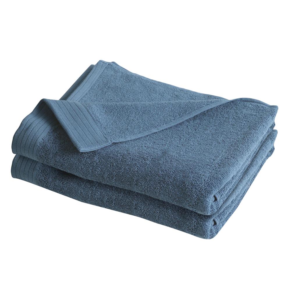 WestPoint Home 079465060027 2-Piece Light Blue Cotton Bath Towel (Everyday locker loop)