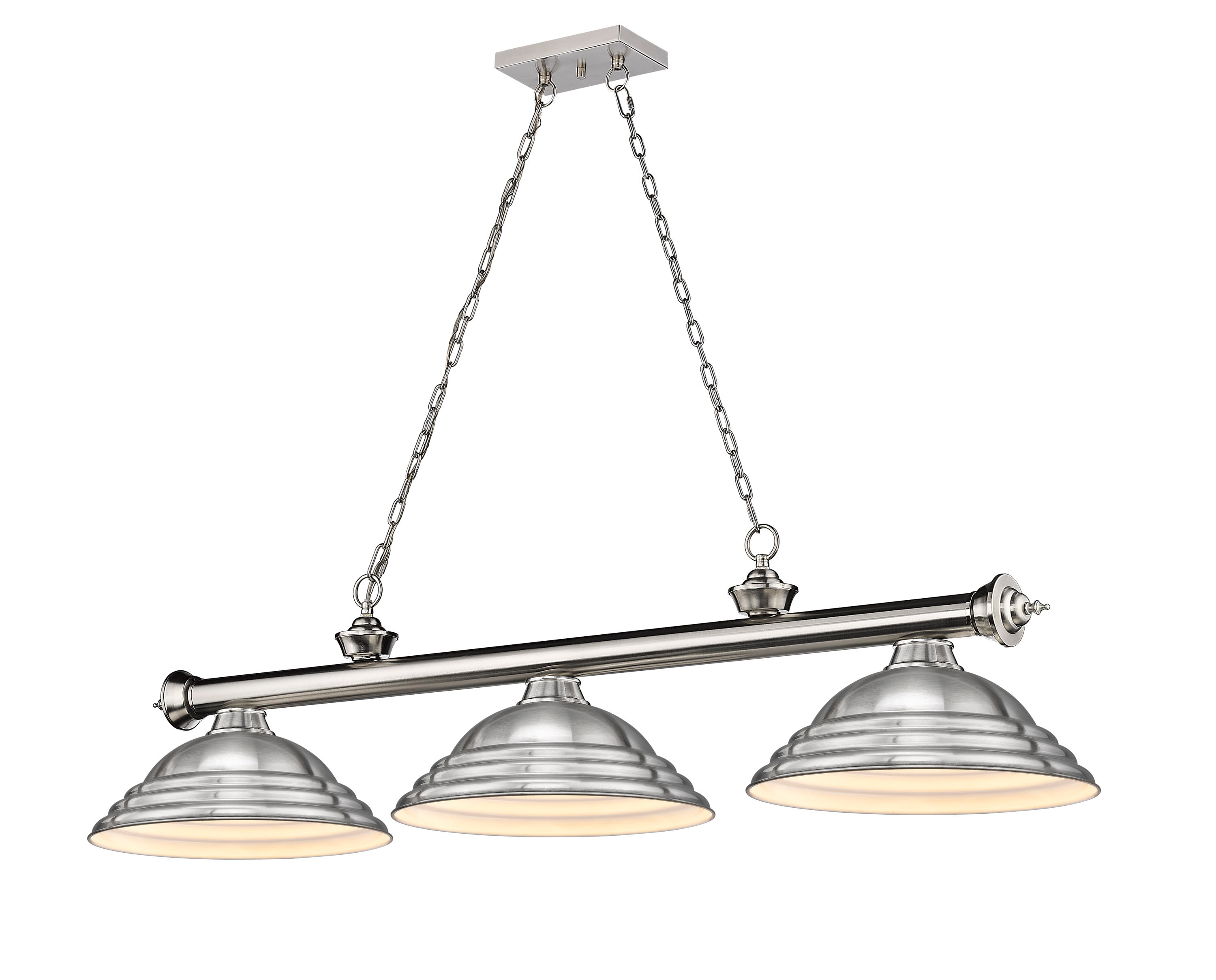 brushed nickel pool table light