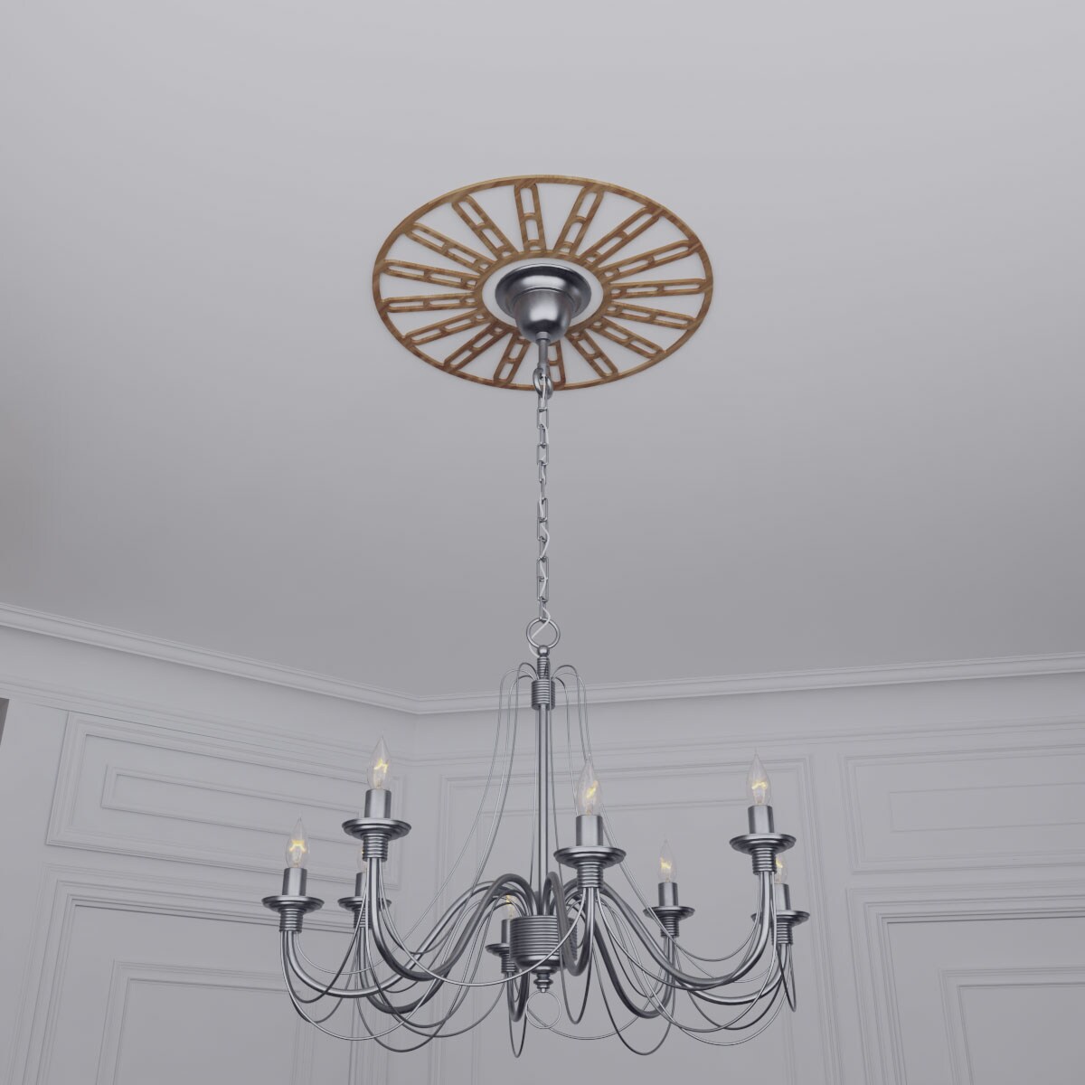 Ekena Millwork CMWP36X36X0250HHWA Ceiling-Medallions - View #11