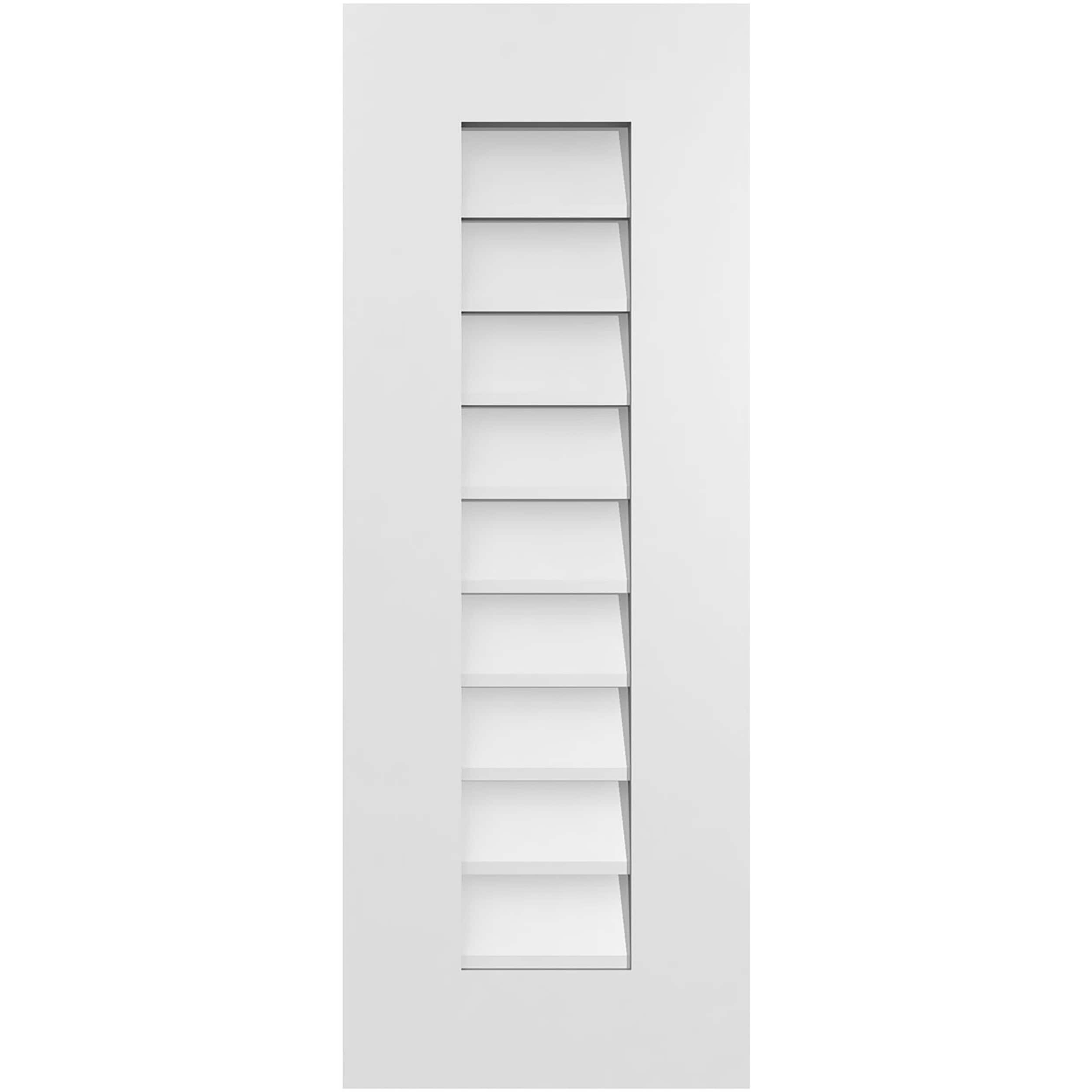 Ekena Millwork GVPVE12X3201SN 12-Inches x 32-Inches Off-white Rectangle PVC Gable Louver Vent