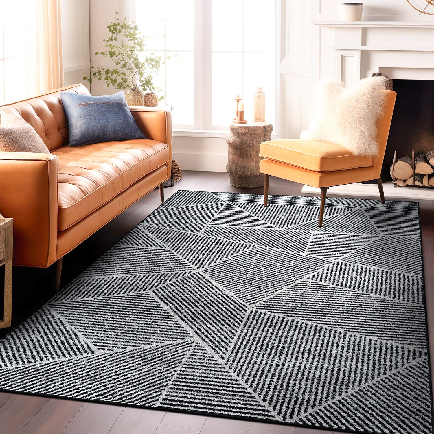 World Rug Gallery WR36BLACK5X7 rugs - View #7