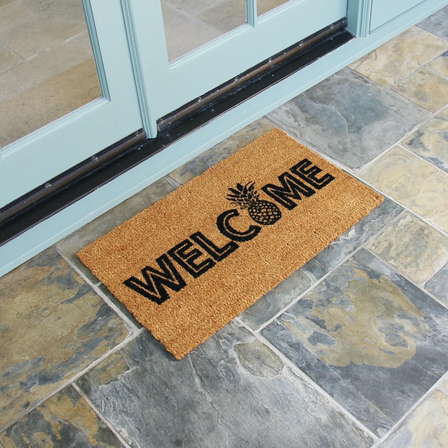 Rubber-Cal 2-ft x 3-ft Brown Half-round Indoor or Outdoor Door Mat in the  Mats department at