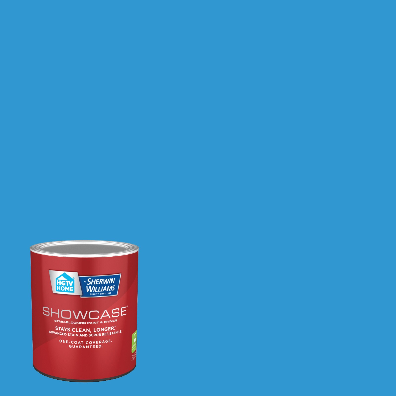HGTV HOME by Sherwin-Williams 4008-10B-935221 Showcase Eggshell Blue Burst 4008-10B Acrylic Interior Paint Paint + Primer ( 1-quart )