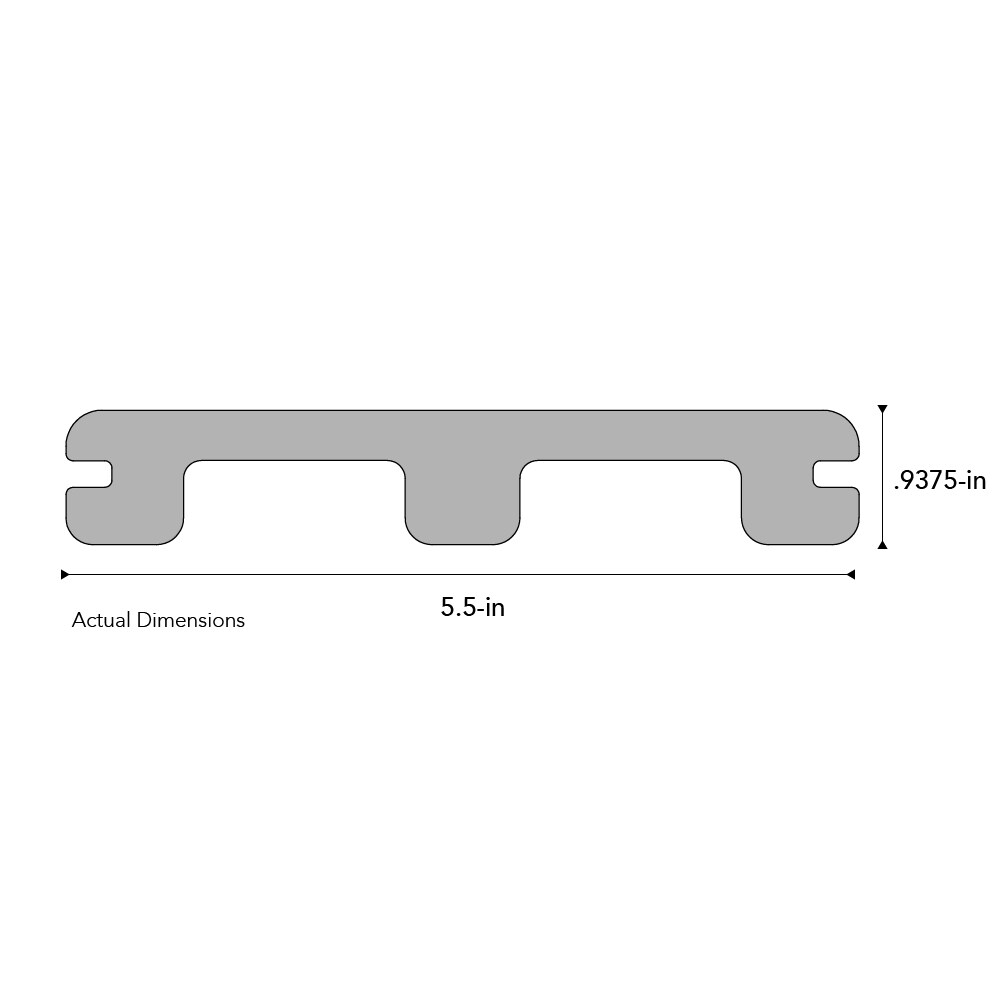 Deckorators Venture 1-in x 6-in x 20-ft Saltwater Grooved Composite Deck Board