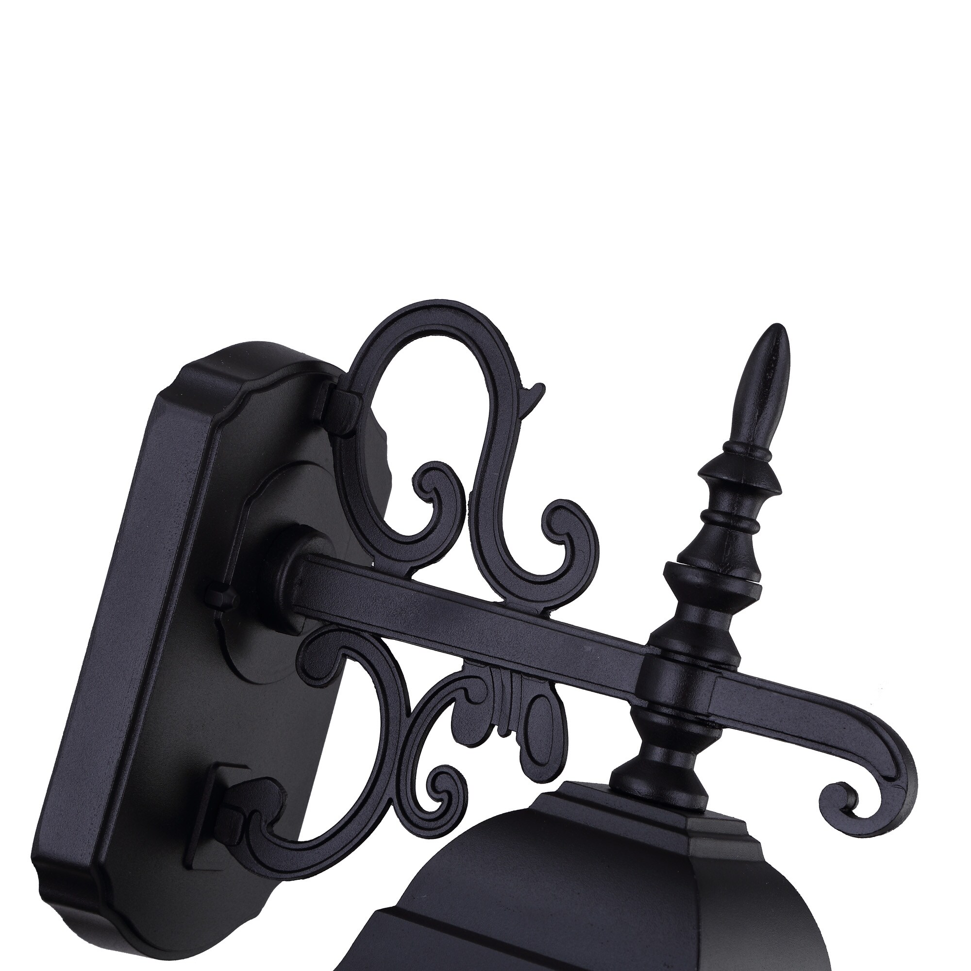 Project Source 1-Light 14.37-in Black Outdoor Wall Light in the
