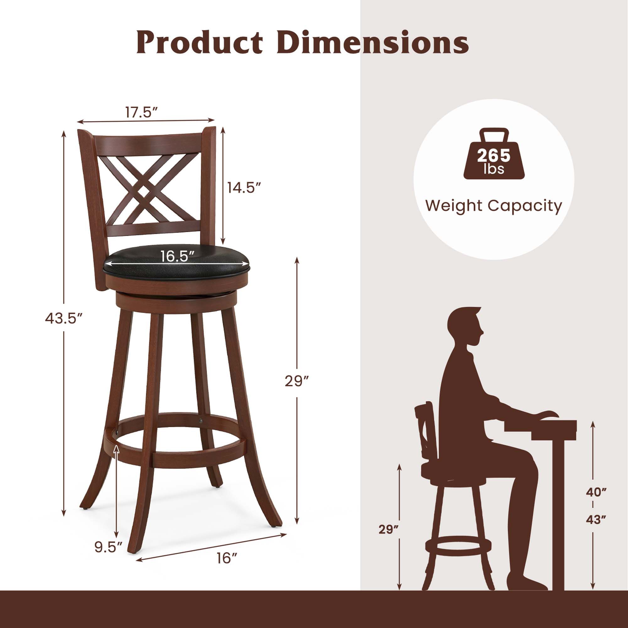 Costway SXL00143 stools - View #2