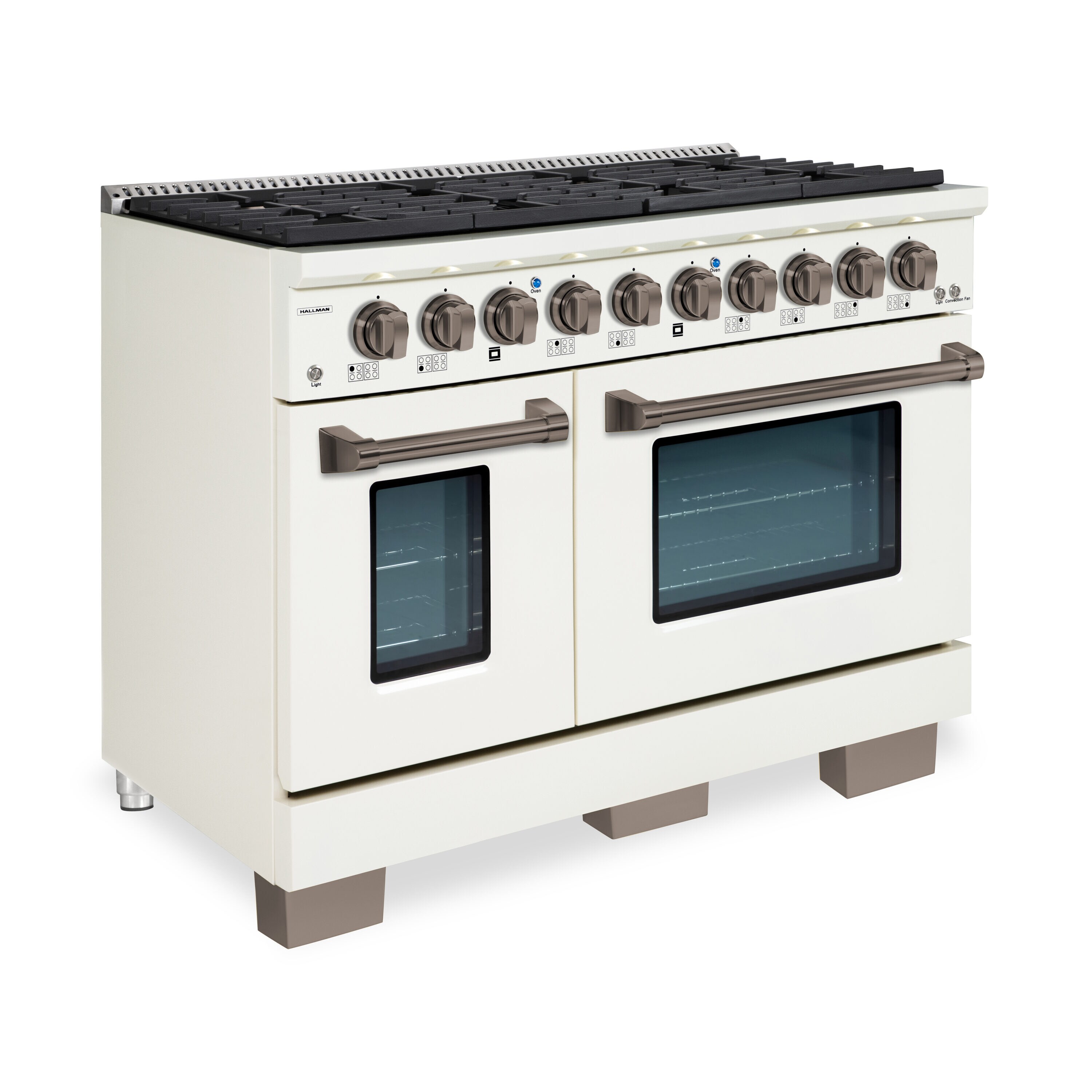 Hallman HBRG48BZAW Double-Oven-Gas-Ranges - View #3