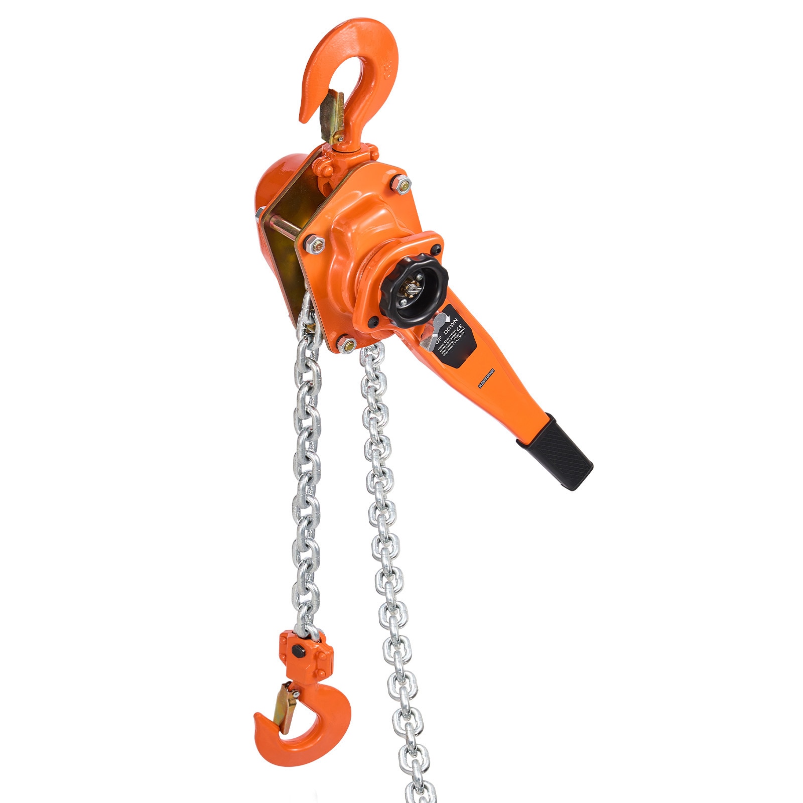 GIVIMO 3-Ton Manual Lever Chain Hoist with 6600-lb Capacity 20-ft Lift G80 Alloy Steel Chain Dual Pawl Mechanical Brake and 360-Degree Swivel Hooks Heavy-Duty Come Along for Warehouse Construction Garage and Shop Lifting and Rigging Tasks