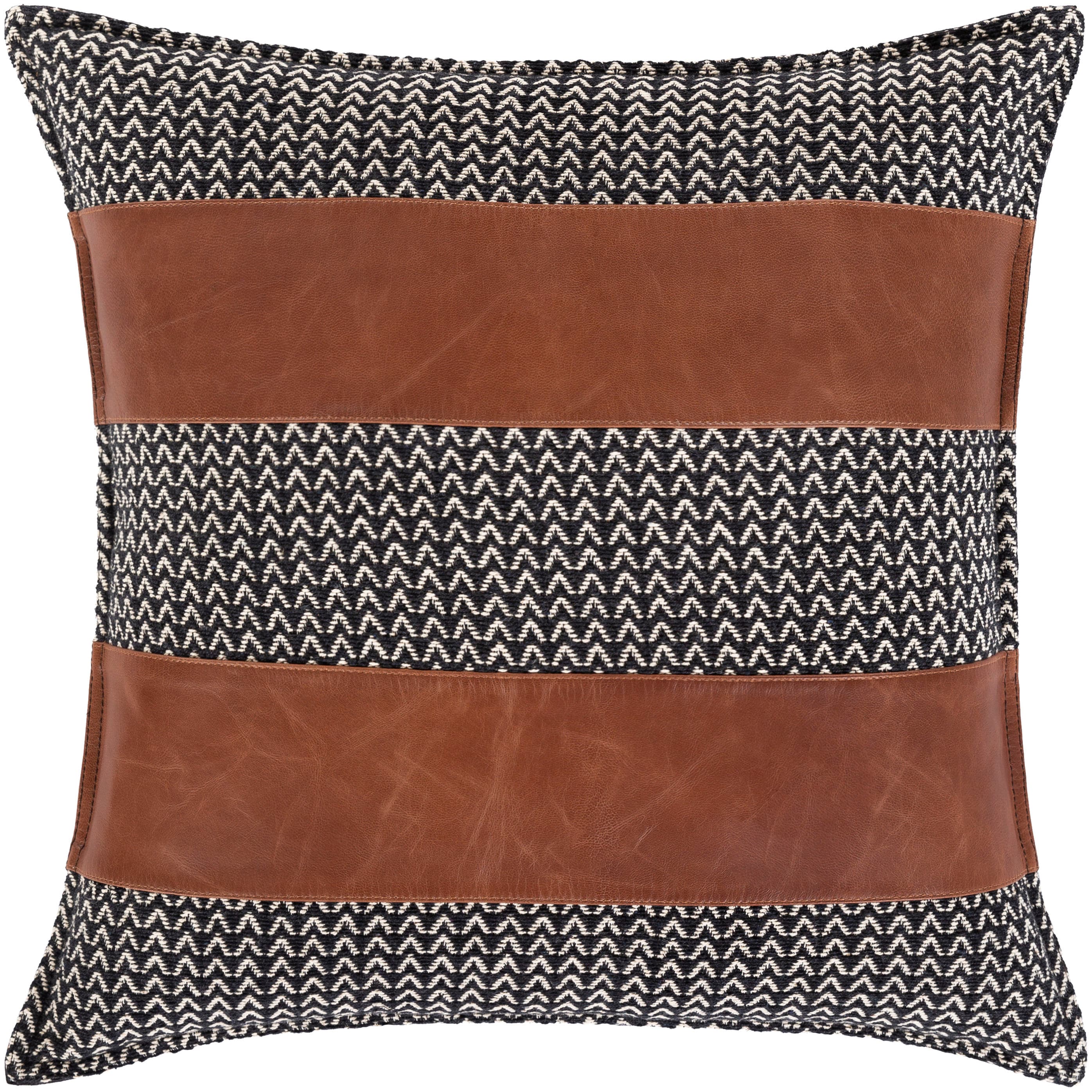 Surya FNA001-2020D Fiona 20-in x 20-in Camel Square Indoor Decorative Pillow