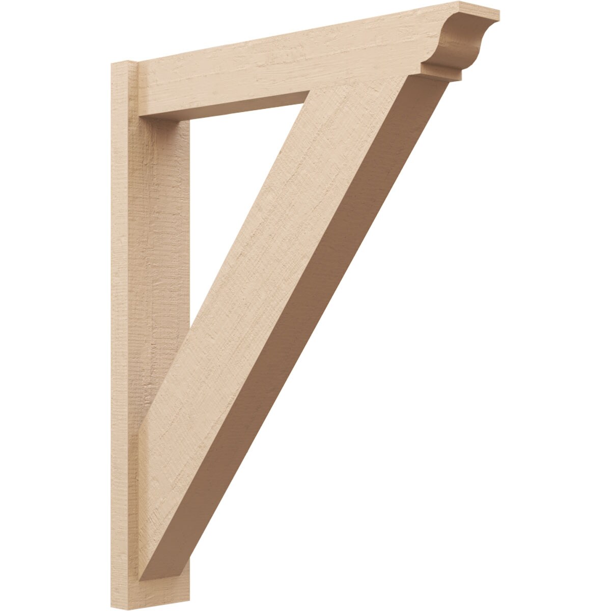 Ekena Millwork 2134408 Timberthane Rough Cedar Faux Wood Traditional Outlooker 6-in W x 32-in D x 40-in H Primed Tan