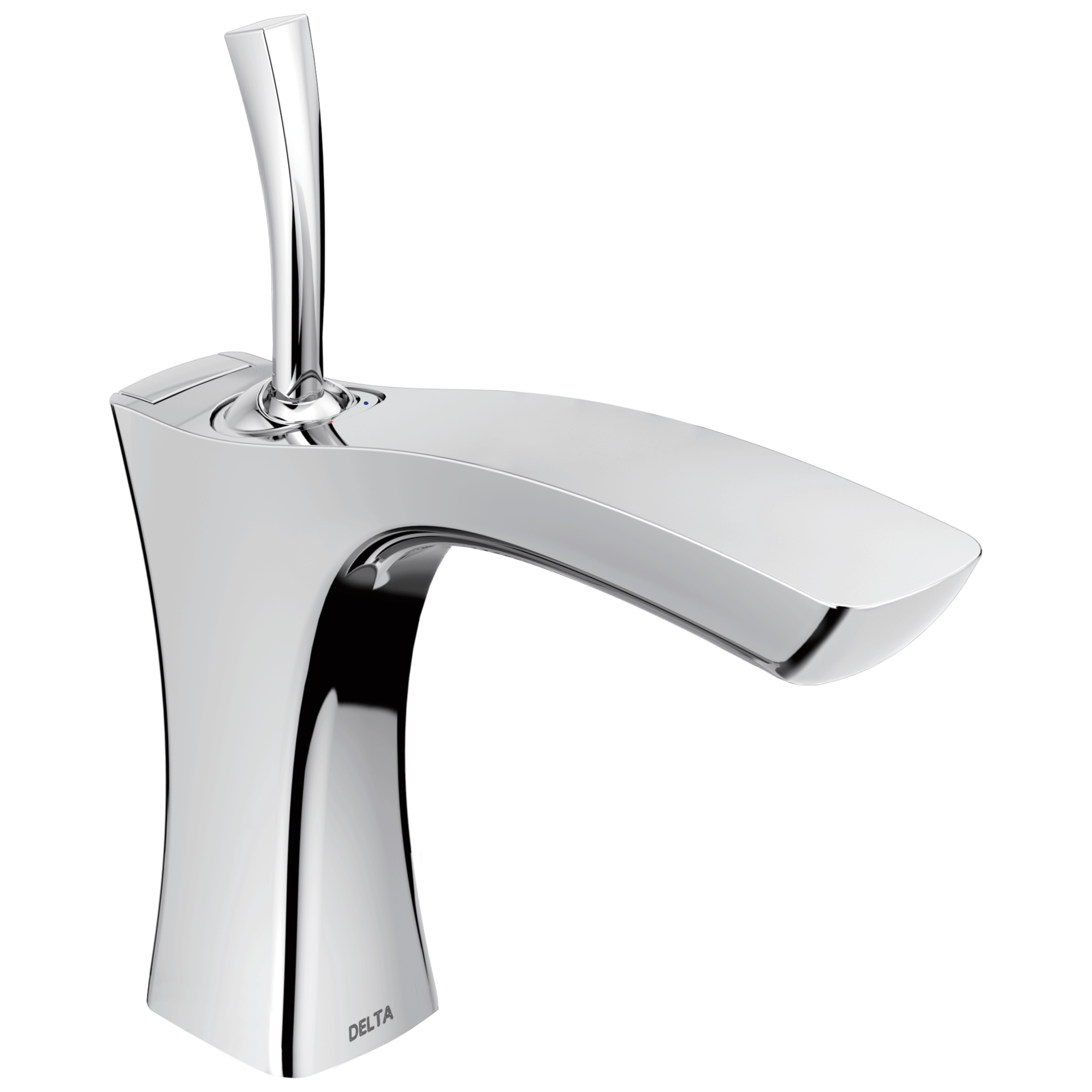 Delta 552LF-MPU Tesla Chrome Single Hole 1-handle WaterSense Bathroom Sink Faucet with Drain