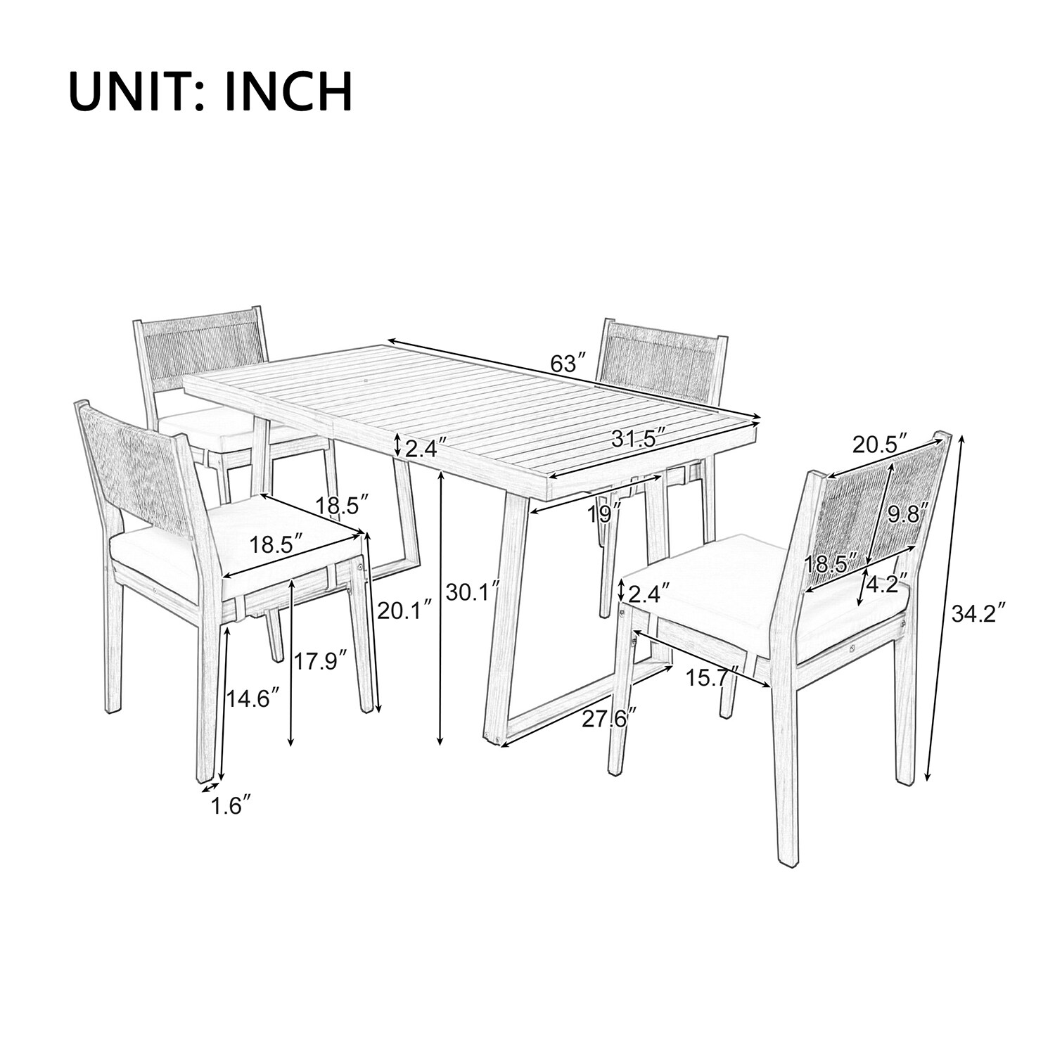 Bybafun YA0200229 Patio-Dining-Sets - View #13
