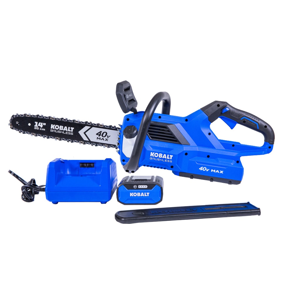 Kobalt Gen4 40 volt 14 in Battery 4 Ah Chainsaw Battery and Charger Included in the Chainsaws department at Lowes