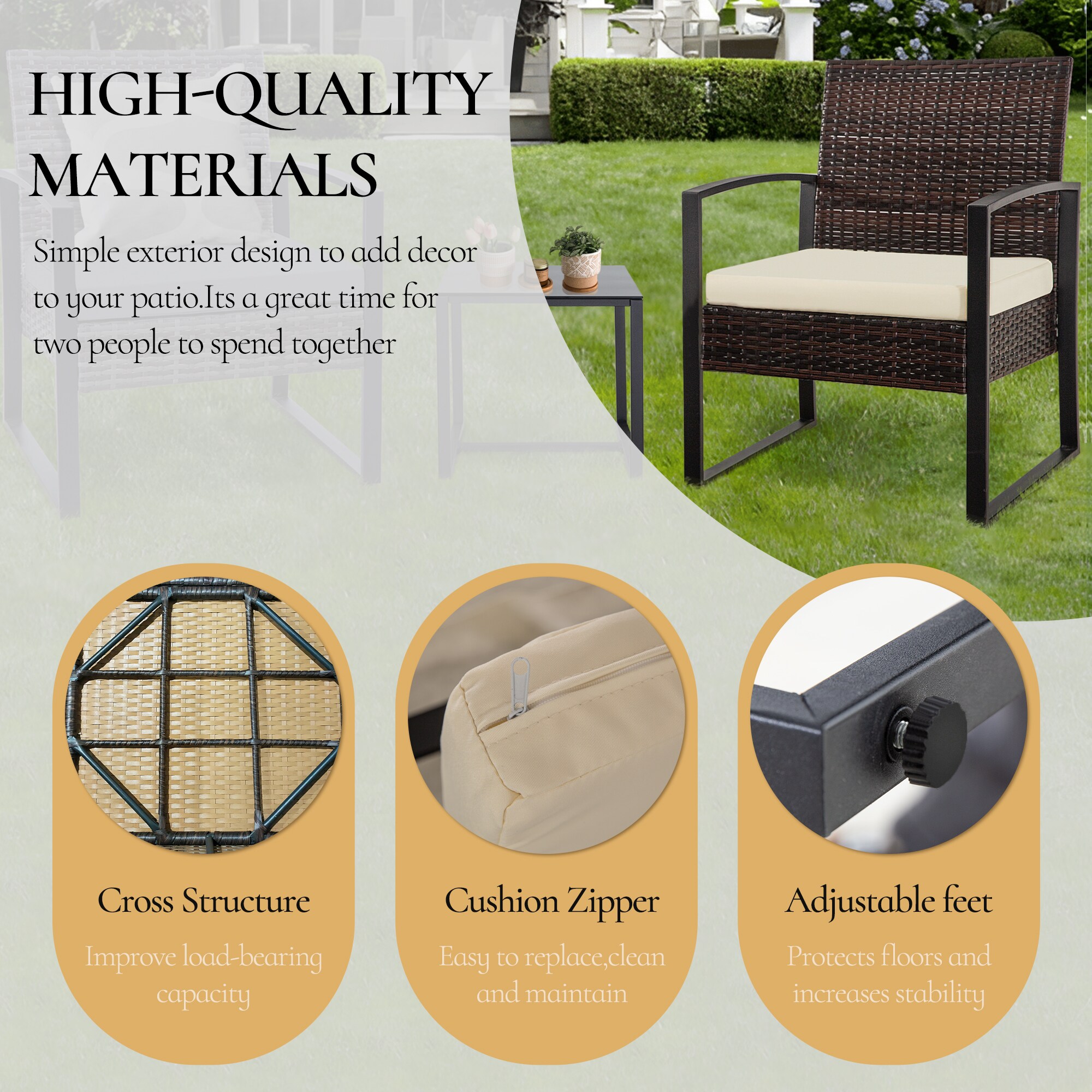 Dimakai DK-QS-00002 Patio-Conversation-Sets - View #5