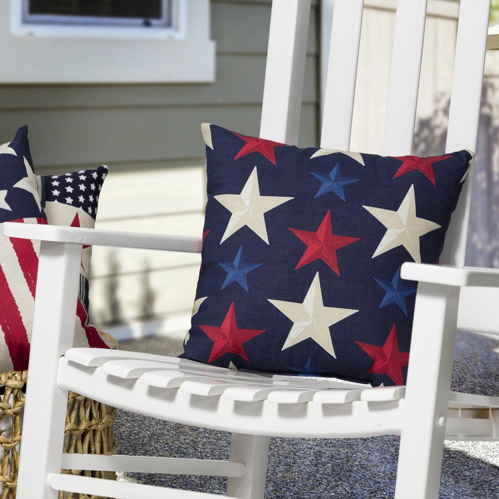 Arden Outdoor 6-Pack Solid Patriotic Stars Square Patriotic Throw ...