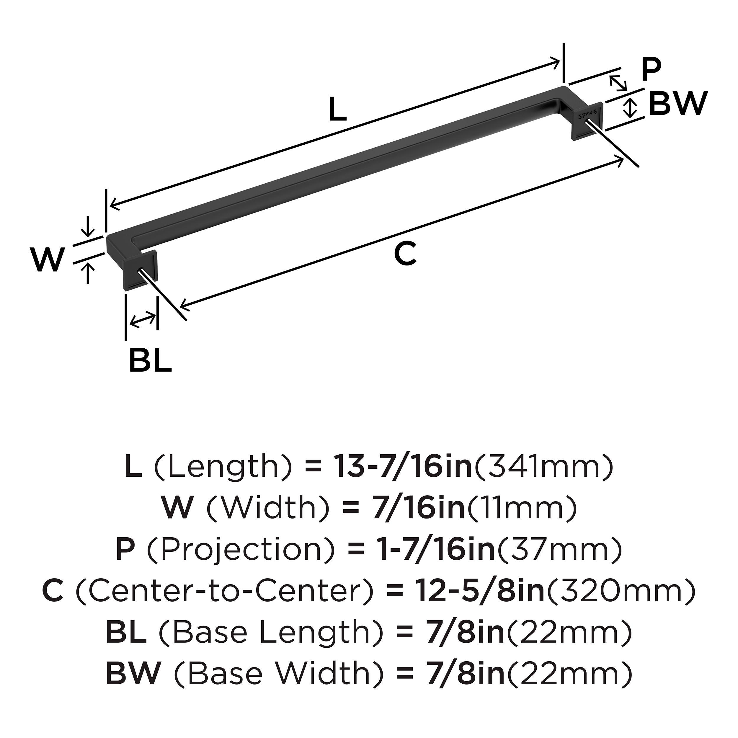 Amerock BP37448MB Cabinet-Pulls - View #4