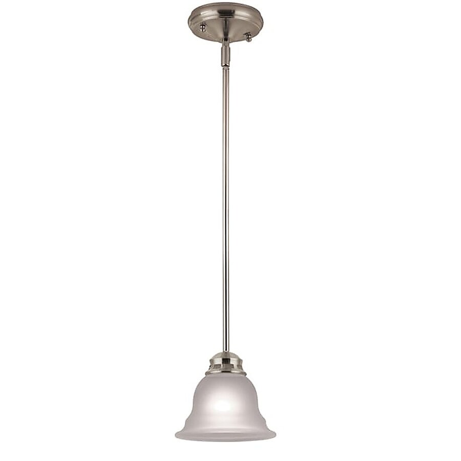 Project Source Fallsbrook Brushed Nickel Traditional Etched Glass Bell Pendant Light Project Source Fallsbrook Brushed Nickel Traditional Etched Glass Bell Pendant Light