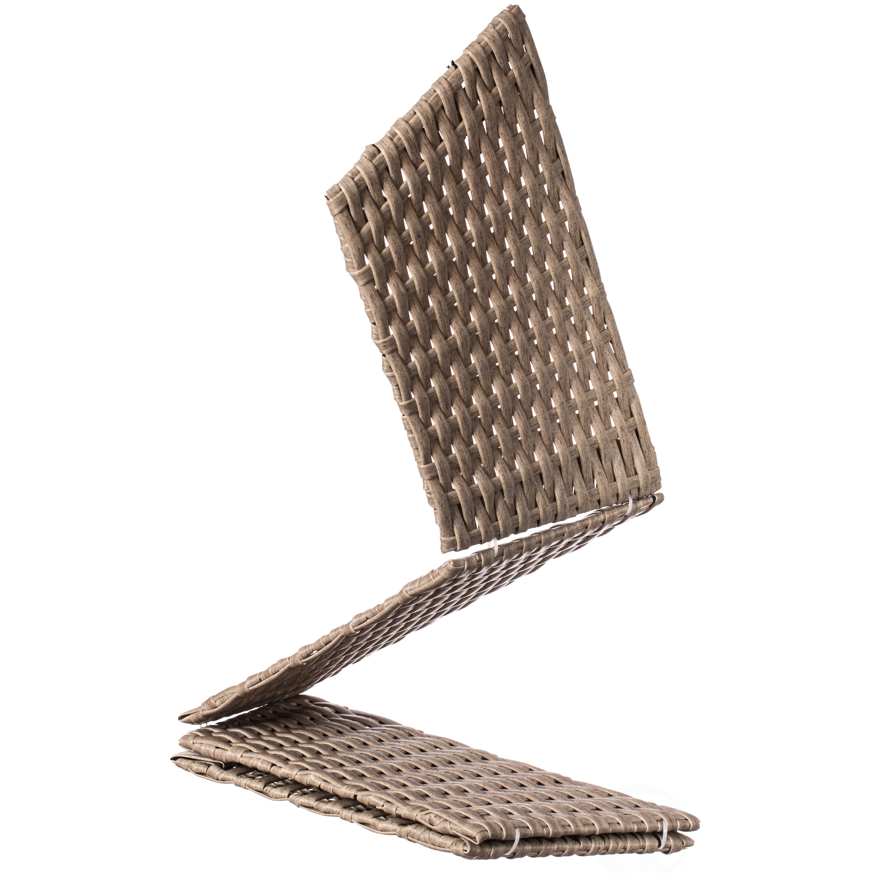 Gray Foldable Rattan Christmas Tree Skirt Collar Basket