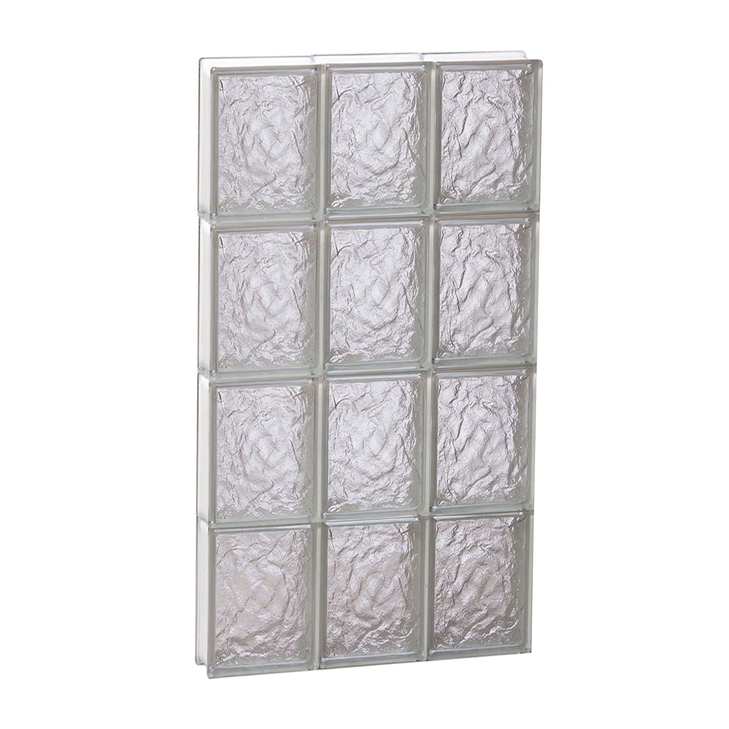 REDI2SET S1832IS Ice Glass 17-1/4-in x 31-in Frameless Replacement Glass Block Window