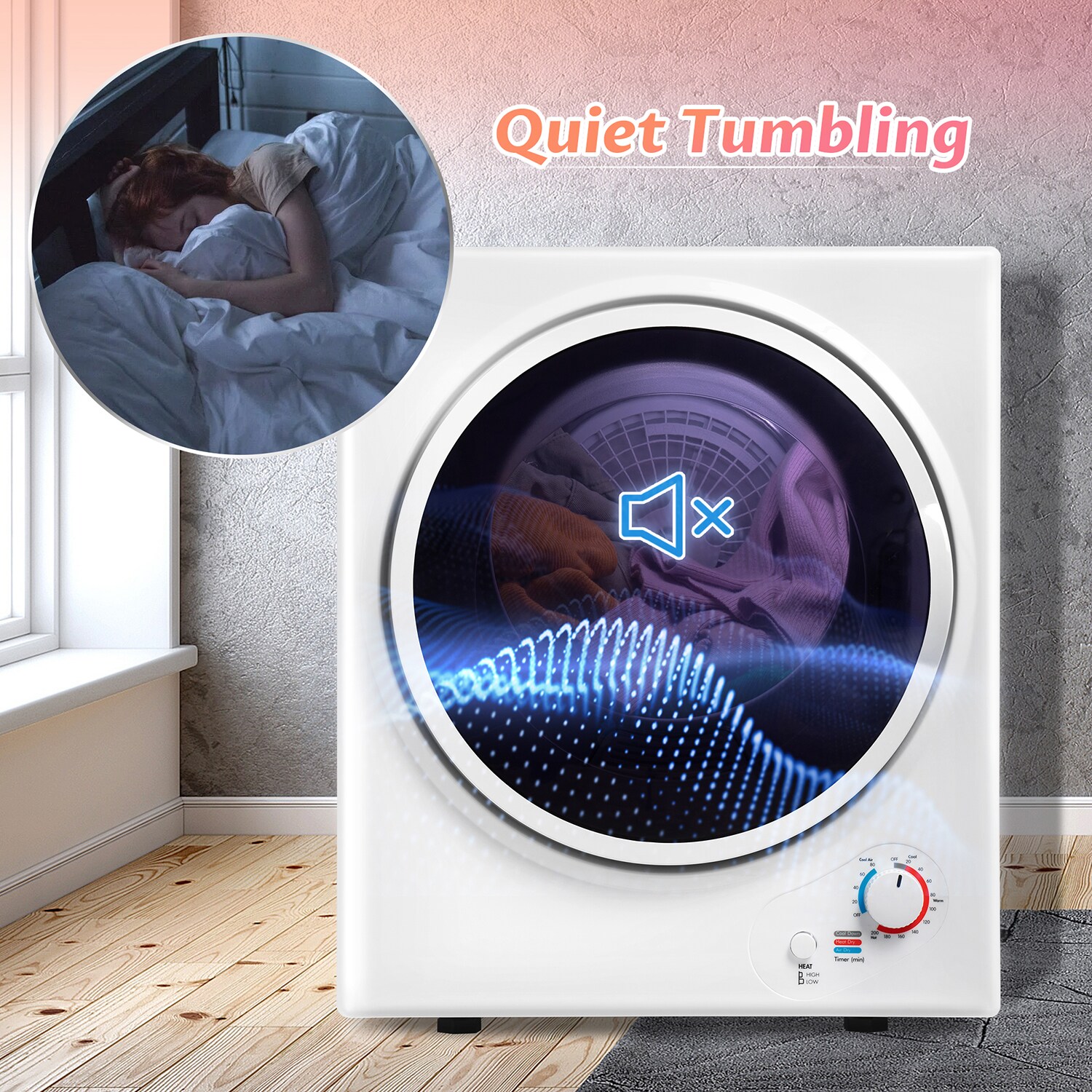 GZMR Washing Machine 1.5-cu ft High Efficiency Portable Impeller