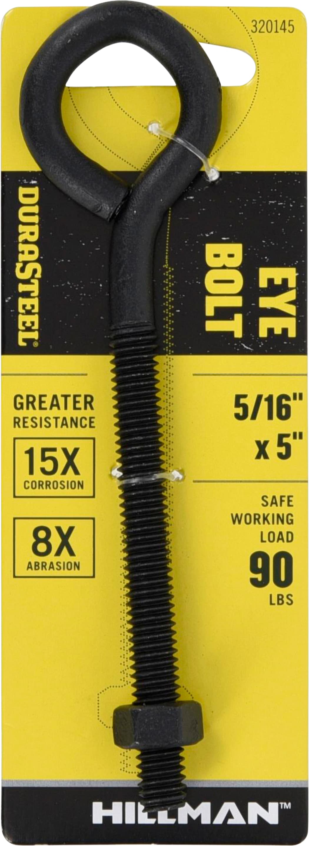 DuraSteel 320145 5/16-in 5/16-in x 5-in Plain Interior/Exterior Coarse Thread Eye Bolt
