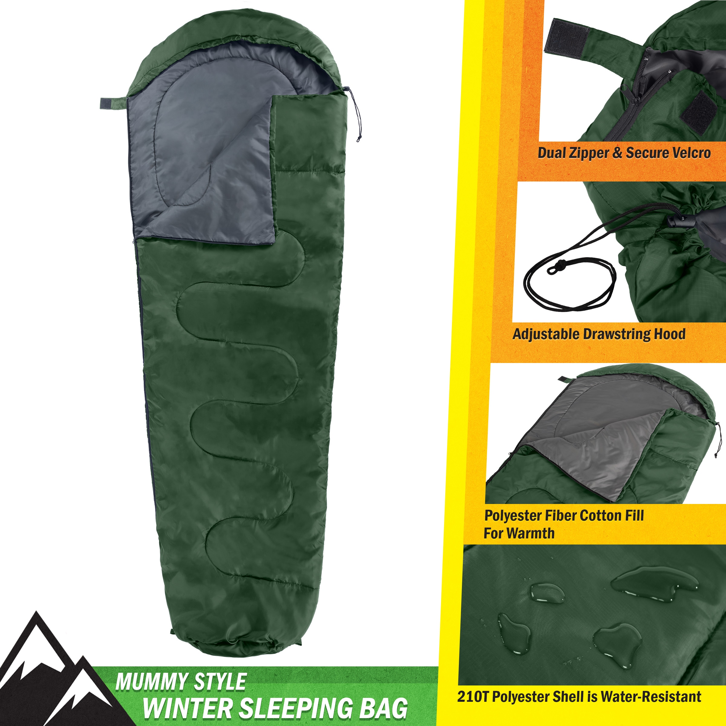 Wakeman 75-CMP1162 Sleeping-Bags - View #2