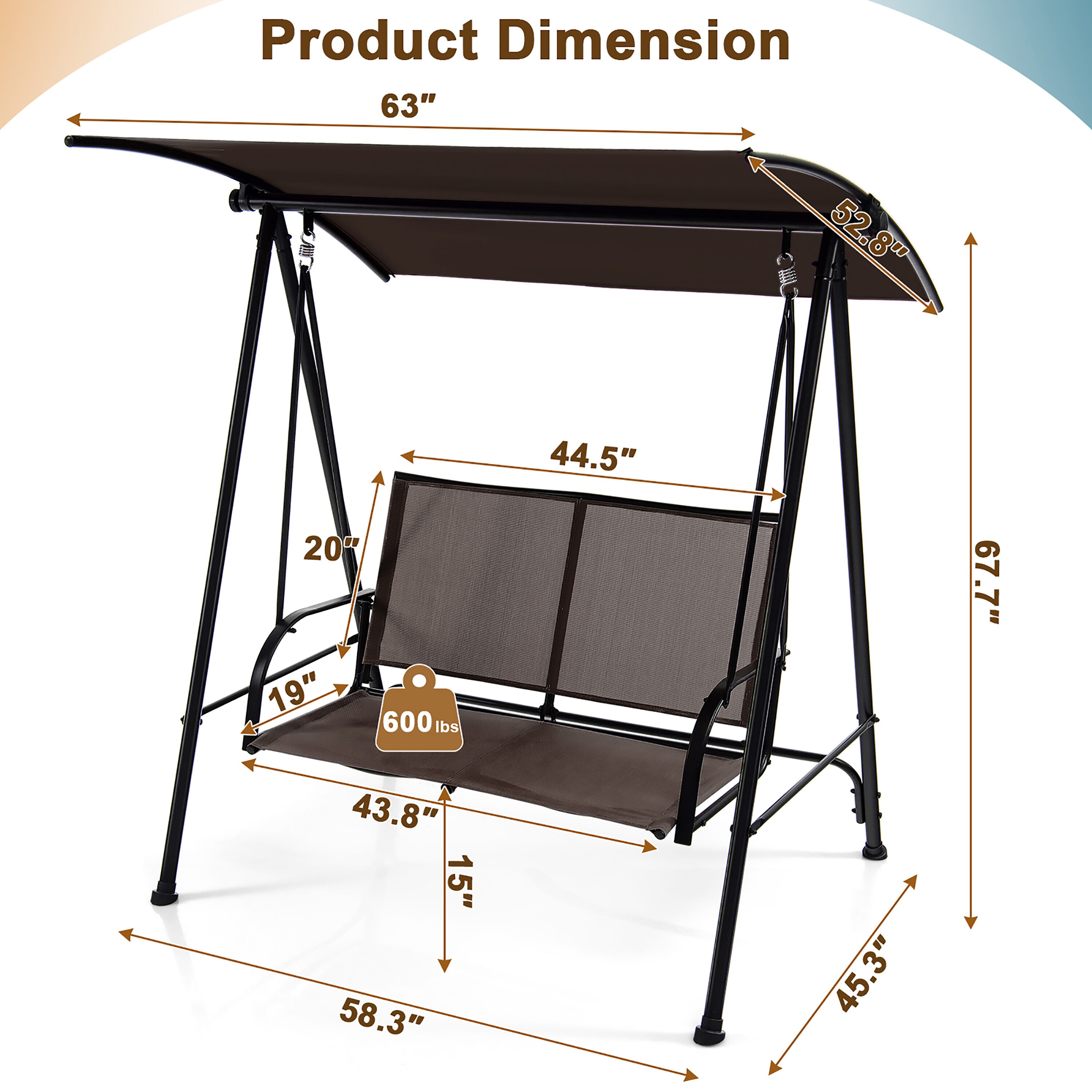 Costway NP10403CF Swing-Gliders - View #8