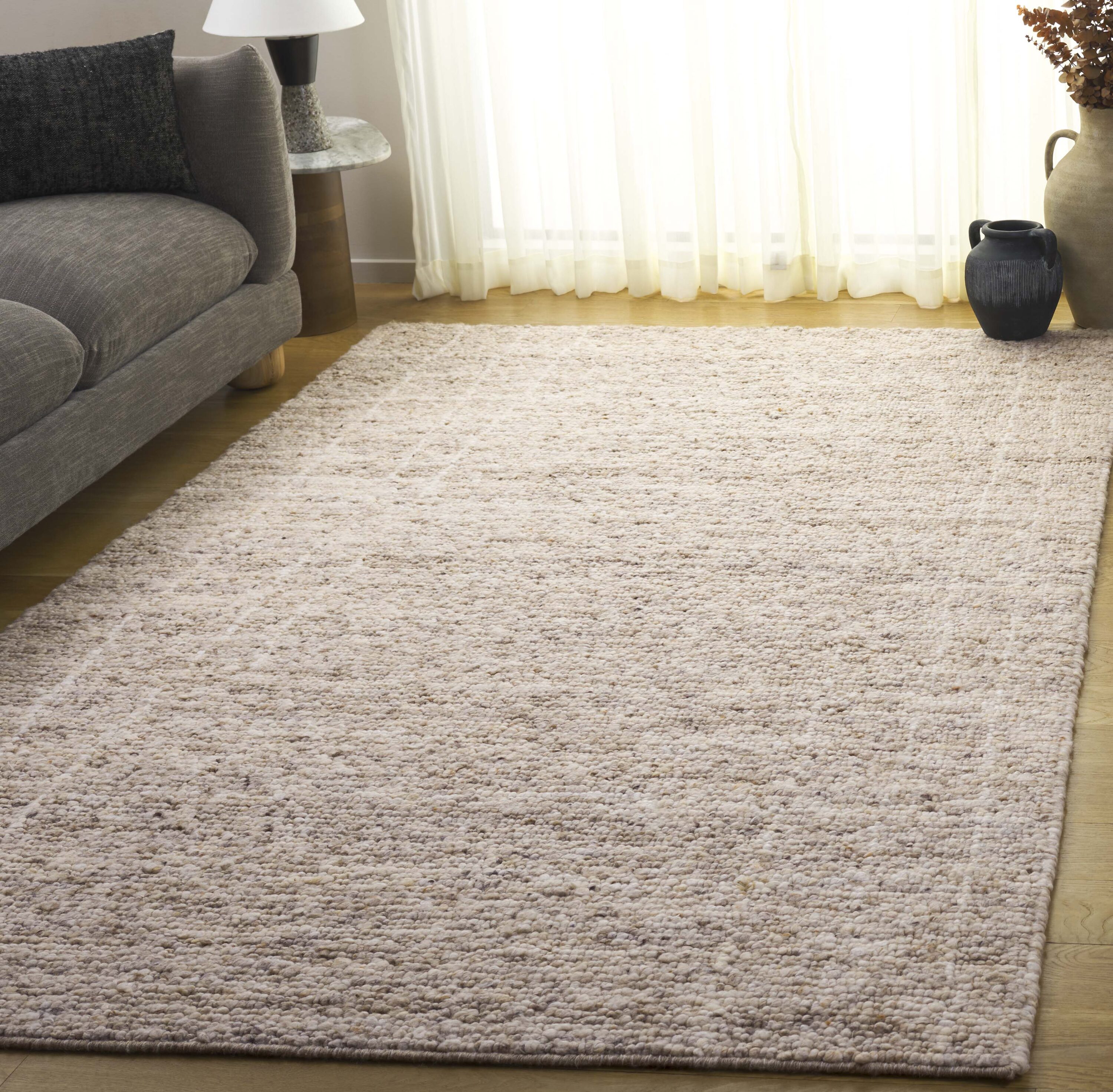  Natura 260 Beige/Ivory Contemporary 5ft x 8ft Medium Rectangle Rug