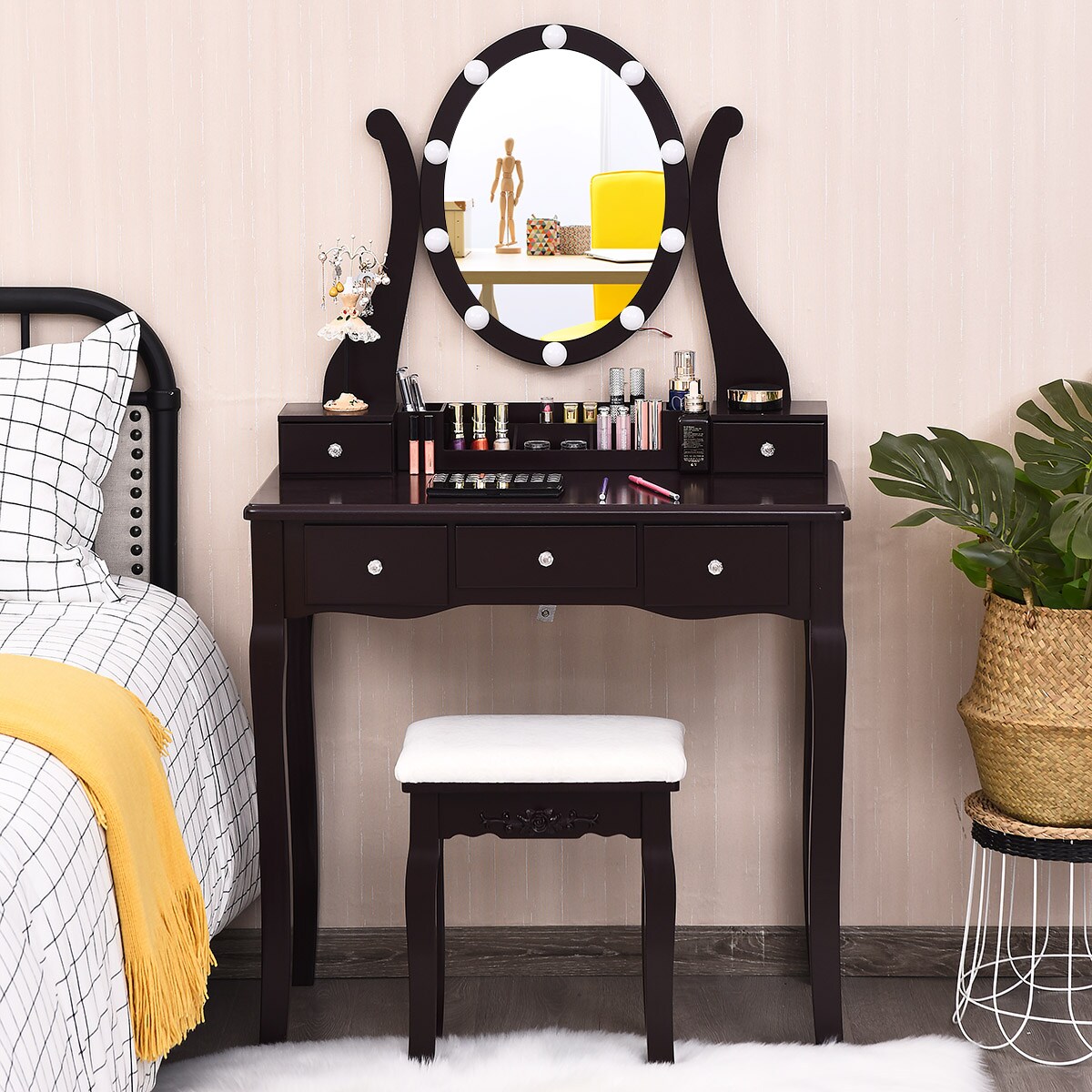 Costway CSHY003095 Bedroom-Vanities - View #4