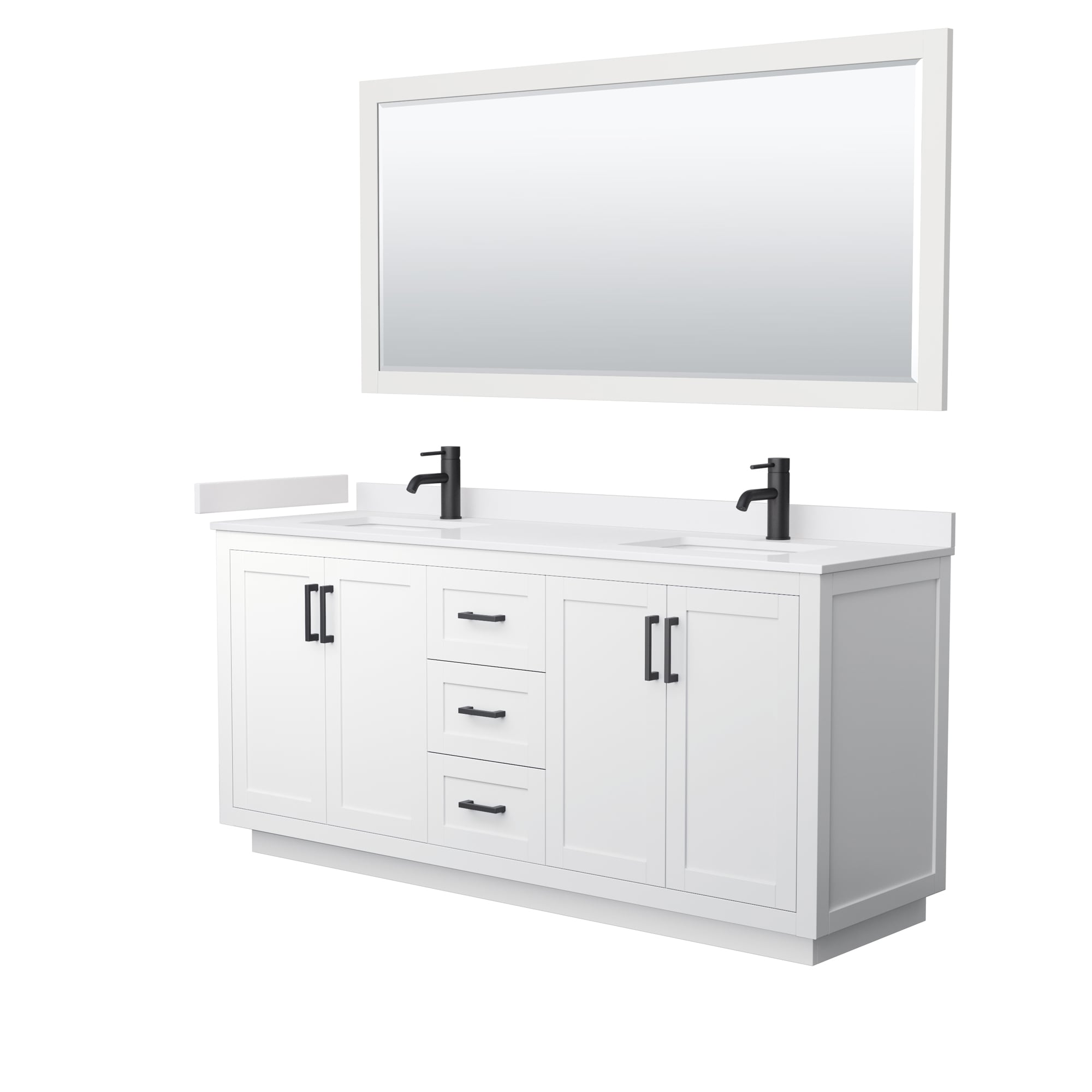 Wyndham Collection WCF292972DWBWCUNSM70 Bath-Vanity-Combo - View #2